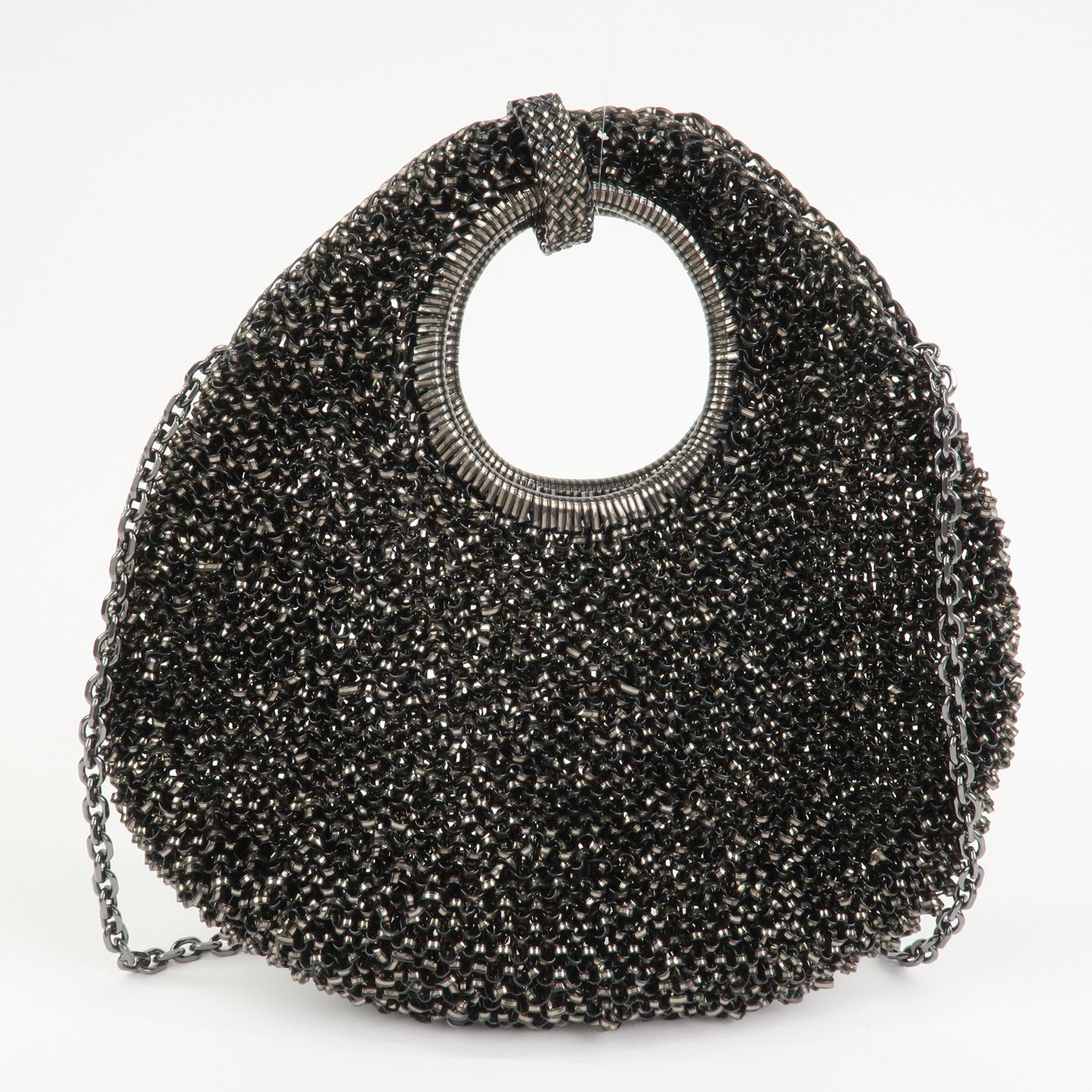 ANTEPRIMA PVC 2Way Chain Hand Bag Shoulder Bag Black