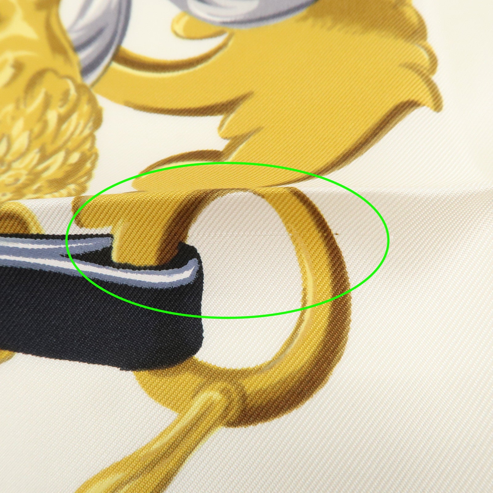 HERMES Carre 90 Silk 100% BRIDES DE GALA Scarf Black Gold