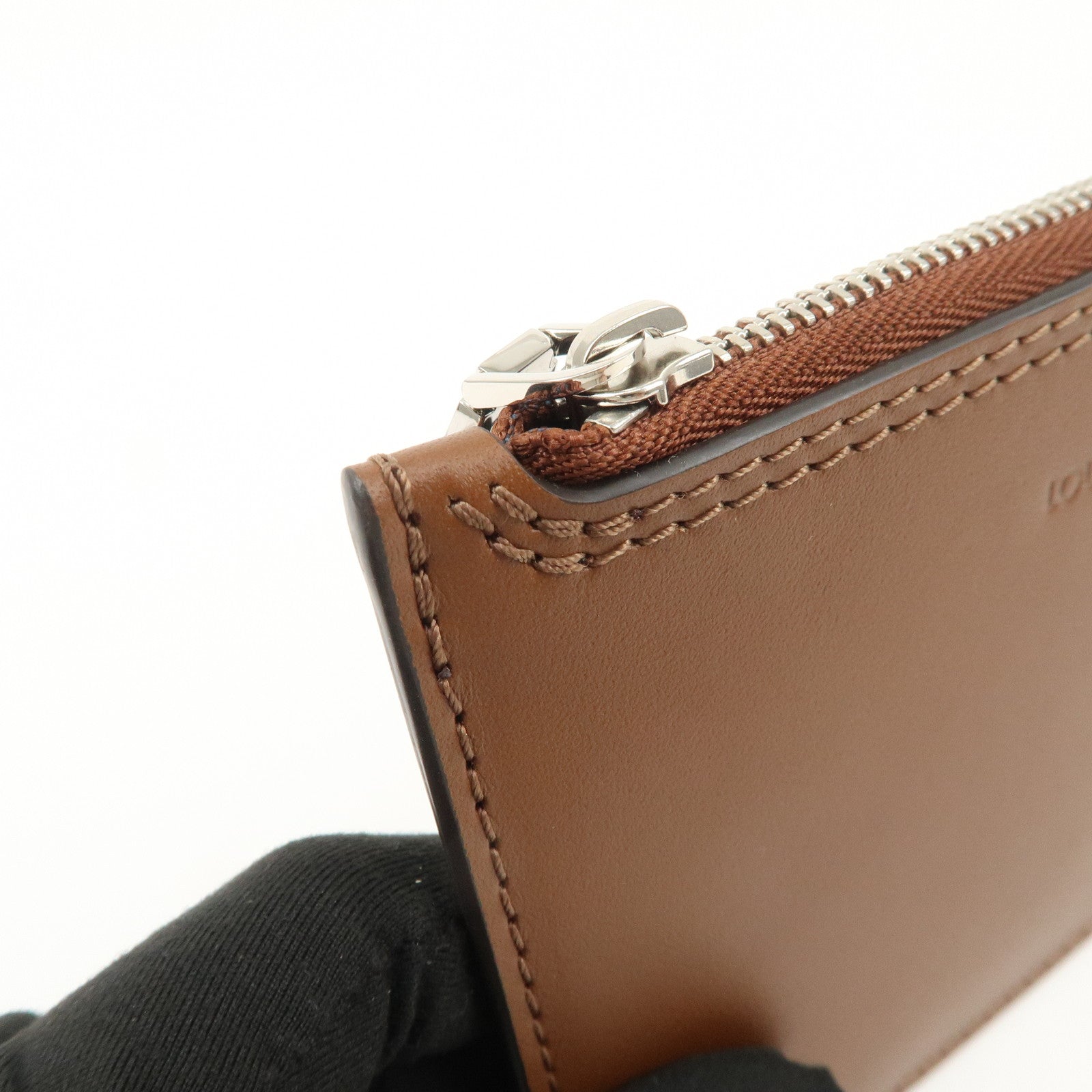 Louis Vuitton Mahina Leather Pouch for Hina PM Brown Used