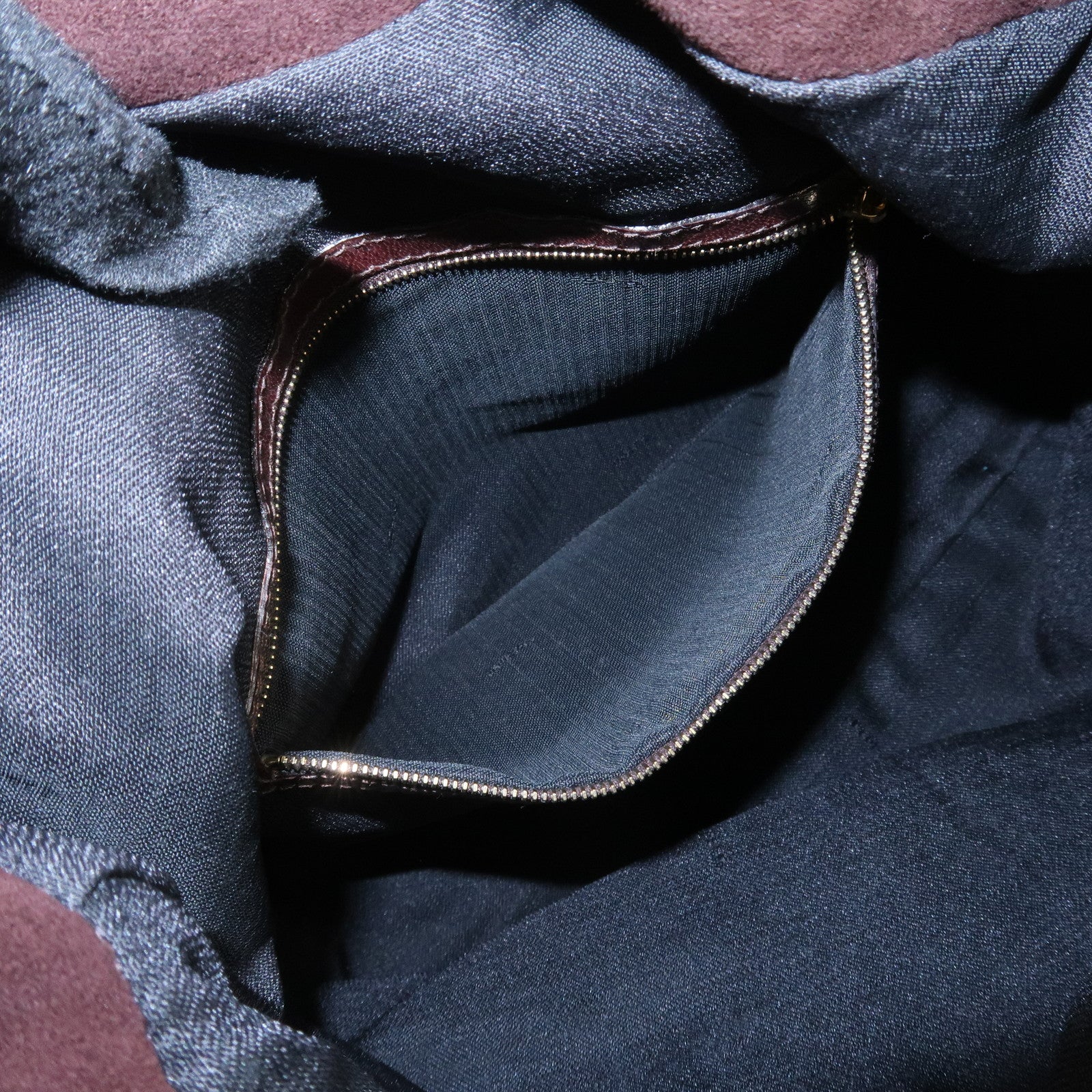 FENDI Suede Leather Shoulder Bag Hand Bag Brown 26327