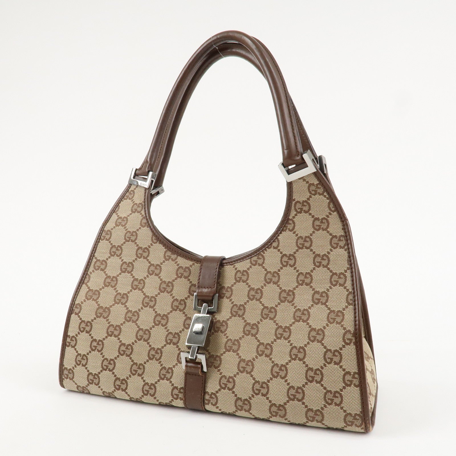 GUCCI Jackie Leather Shoulder Bag Hand Bag Black 002.1067 Used