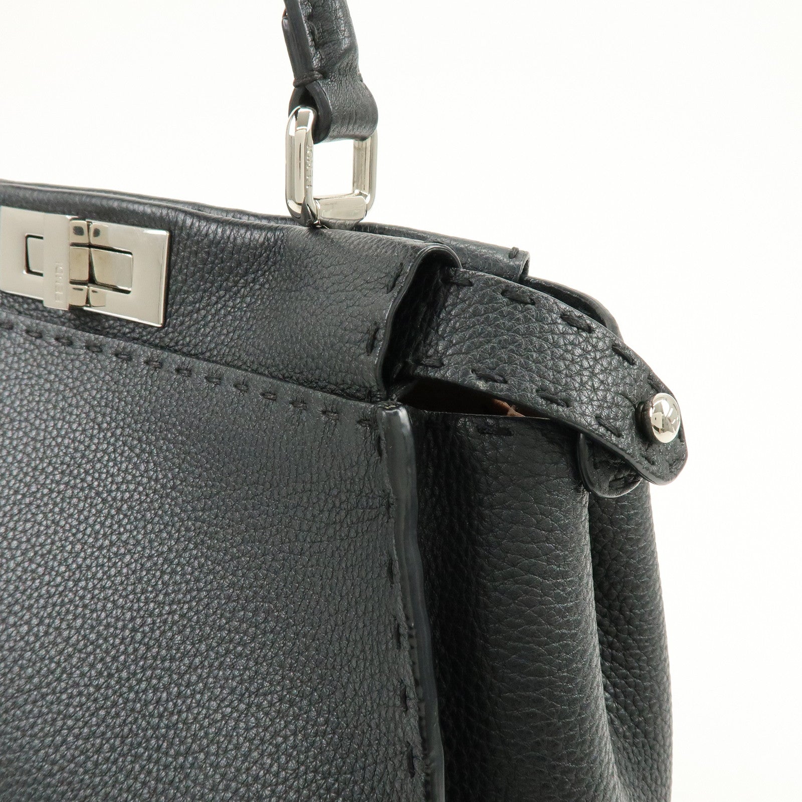 FENDI Selleria Peekaboo Leather 2Way Bag Hand Shoulder Bag 8BN290
