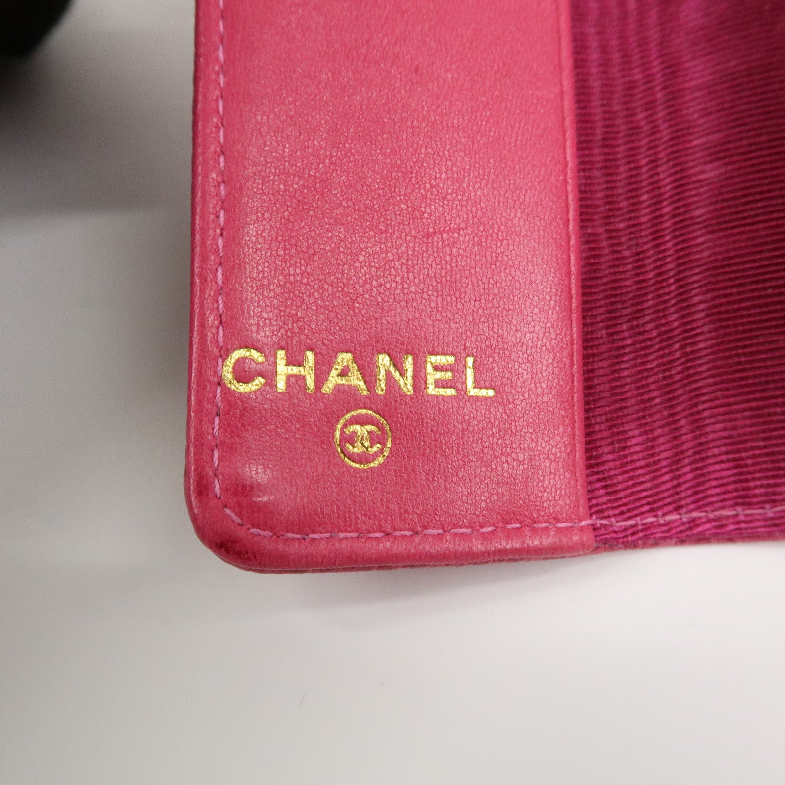 CHANEL COCO Mark Caviarskin 6 Rings Key Case Key Holder Pink A01439