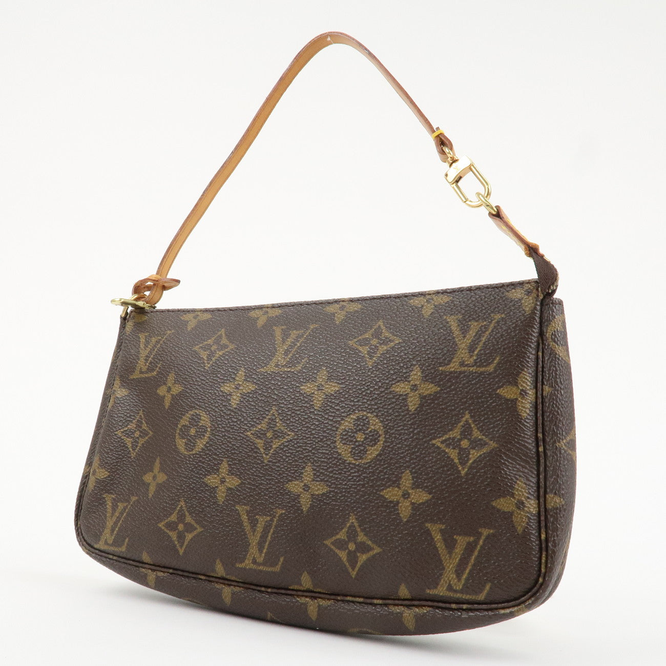 Louis Vuitton Monogram Pochette Accessoires Hand Bag Brown M51980 Used