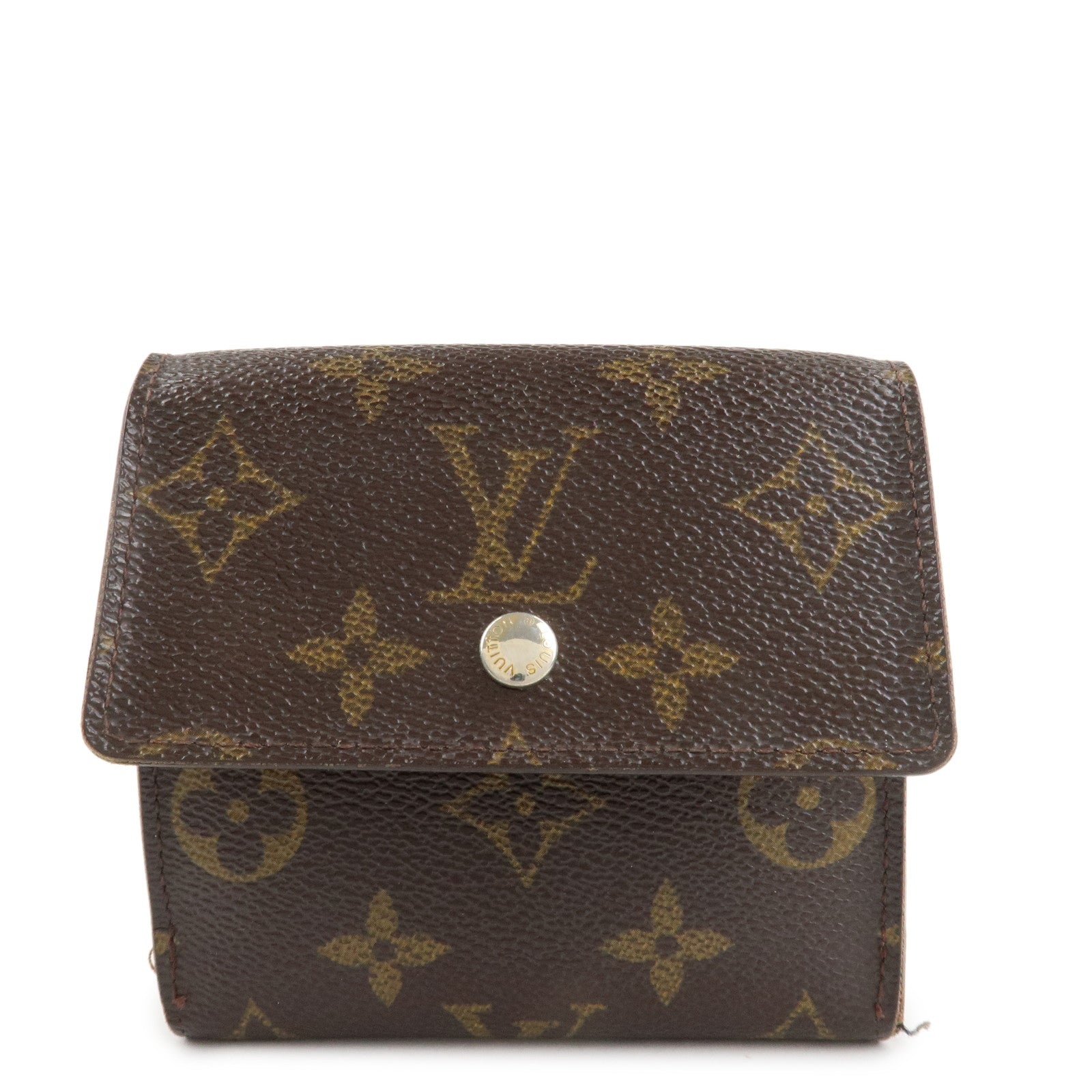 Louis Vuitton Monogram Porte Monnaie Billet Carte Credit M61652 Used