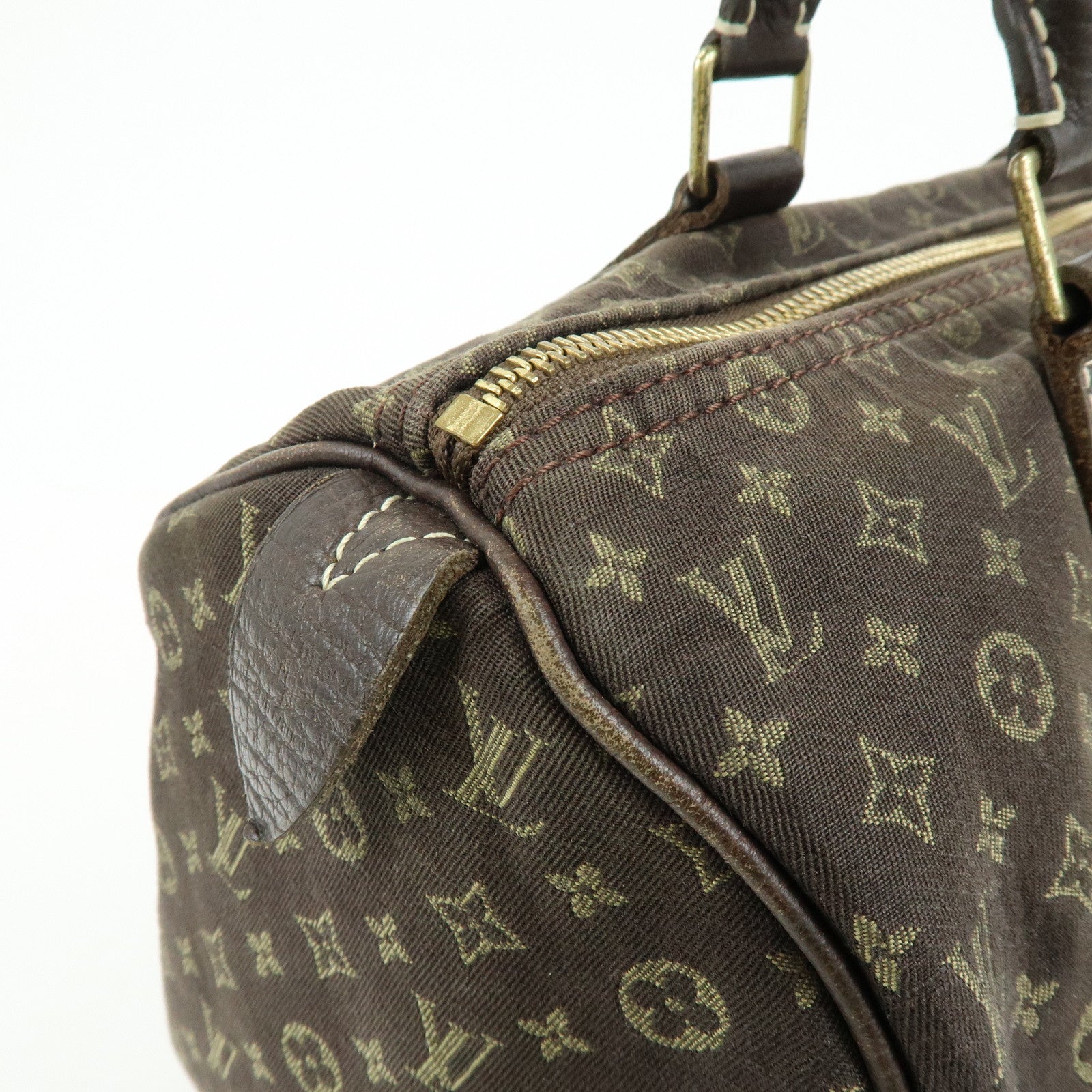 Louis Vuitton Monogram Mini Lin Speedy 30 Boston Bag Ebene M95224