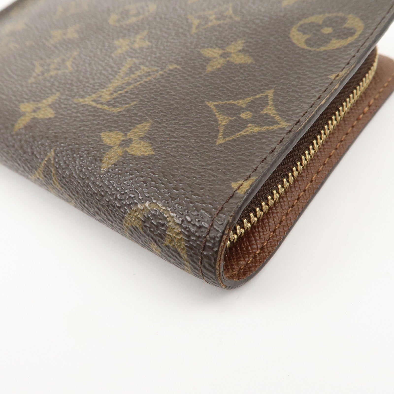 Louis Vuitton Monogram Porte Monnaie Zippy Long Wallet Brown M61727 Used