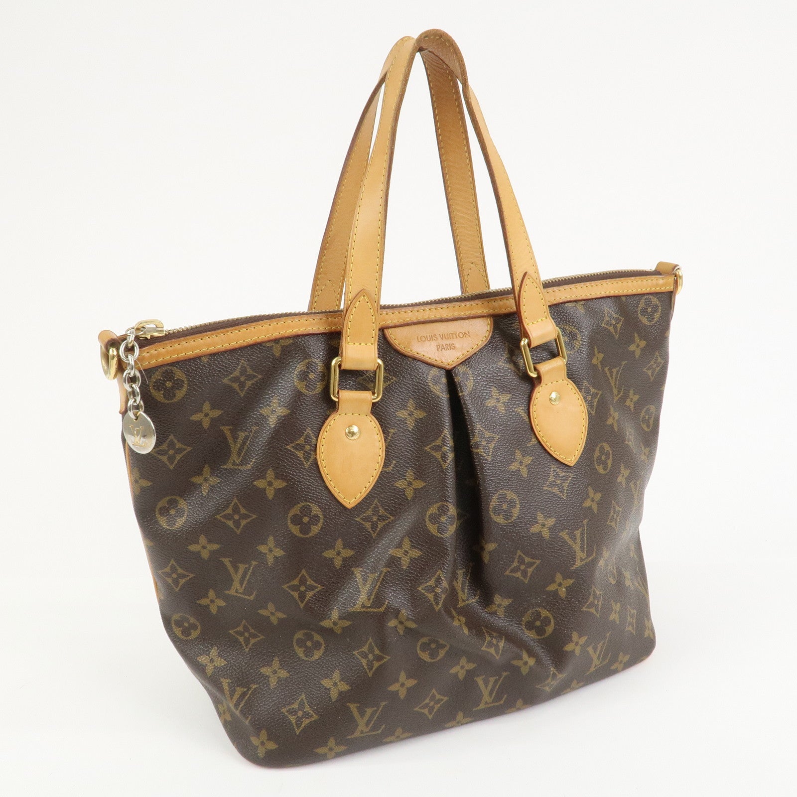 Louis Vuitton Monogram Palermo PM 2Way Bag Hand Bag Brown M40145