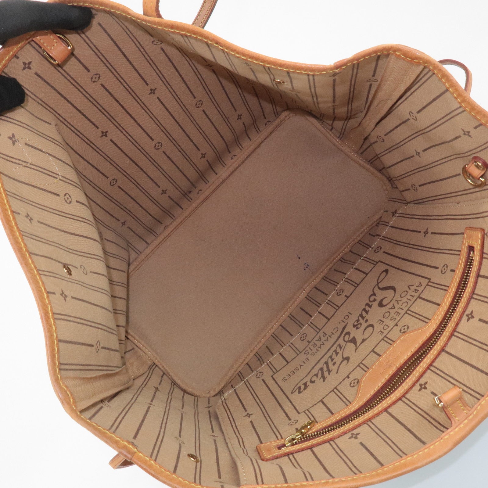 Louis Vuitton Monogram Neverfull MM Tote Bag Brown M40156