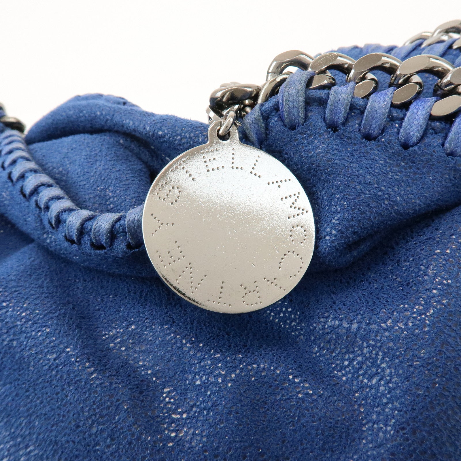 STELLA MCCARTNEY Falabella 2Way Shoulder Bag Tote Bag Blue Silver