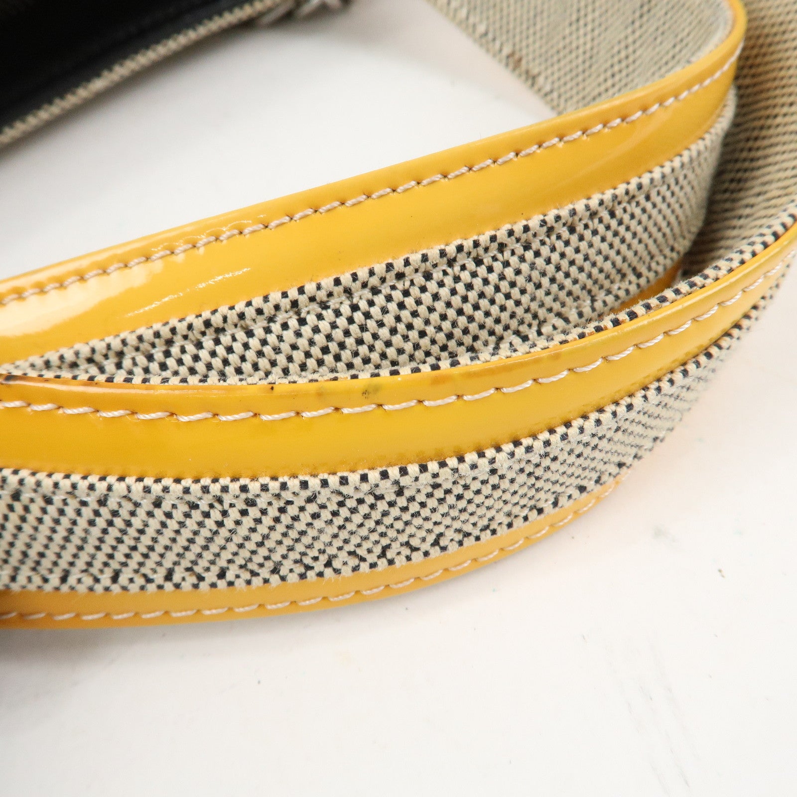 CHANEL Camelia No.5 Chocolate Bar Chain Shoulder Bag A31573 Used