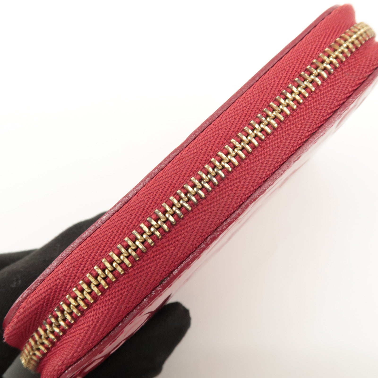 Louis Vuitton Monogram Vernis Zippy Coin Purse Pomme d'Amour M93608 Used