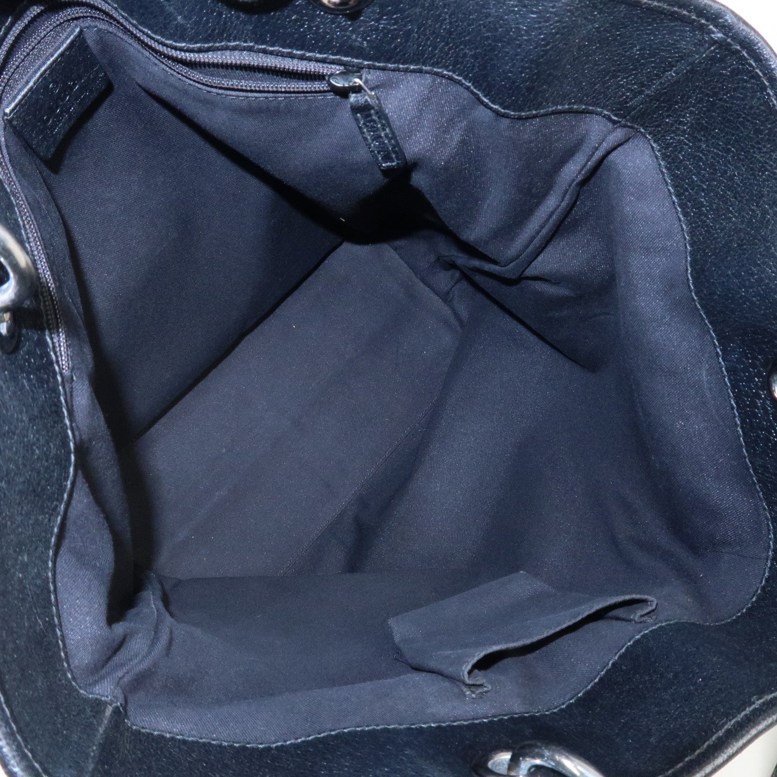 GUCCI GG Canvas Leather Tote Bag Shoulder Bag Hand Bag Black 120836