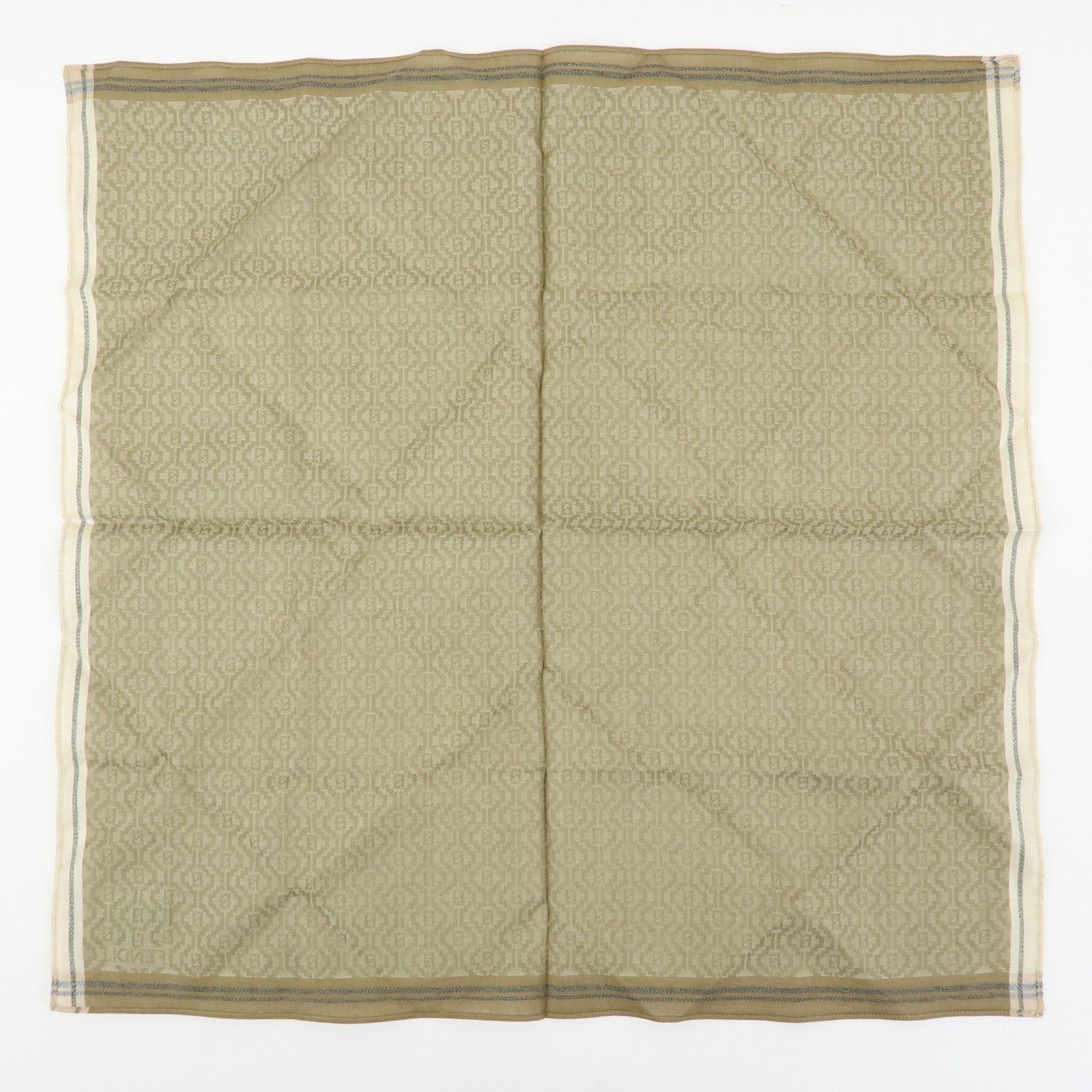 Fendi Set of 5 Cotton 100% Scarf Brown Blue