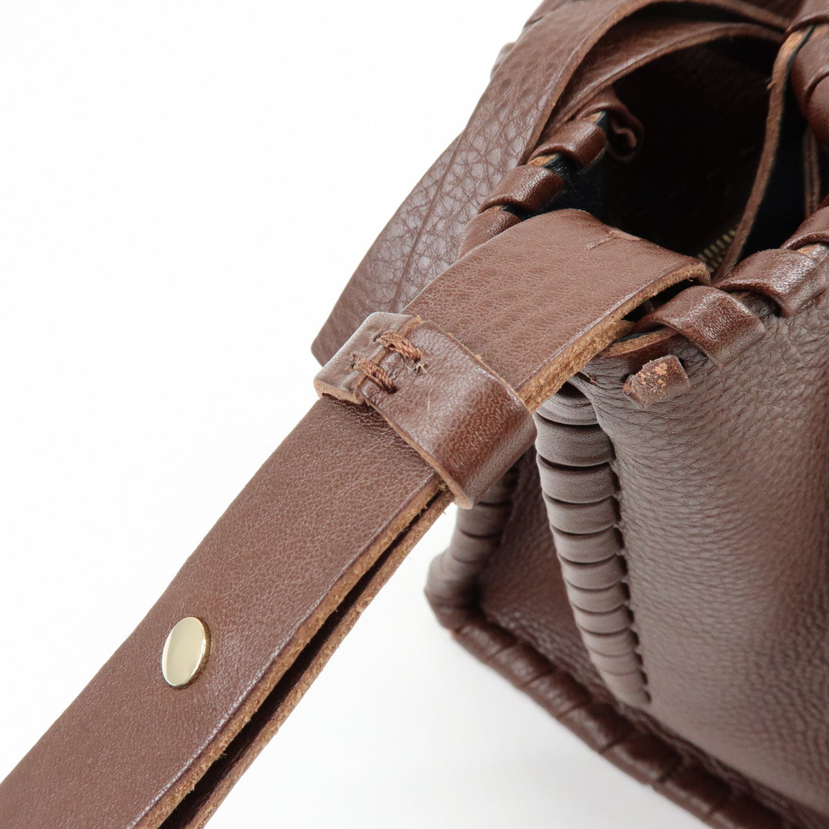 Chloe Mony Leather 2Way Bag Shoulder Bag Hand Bag Brown