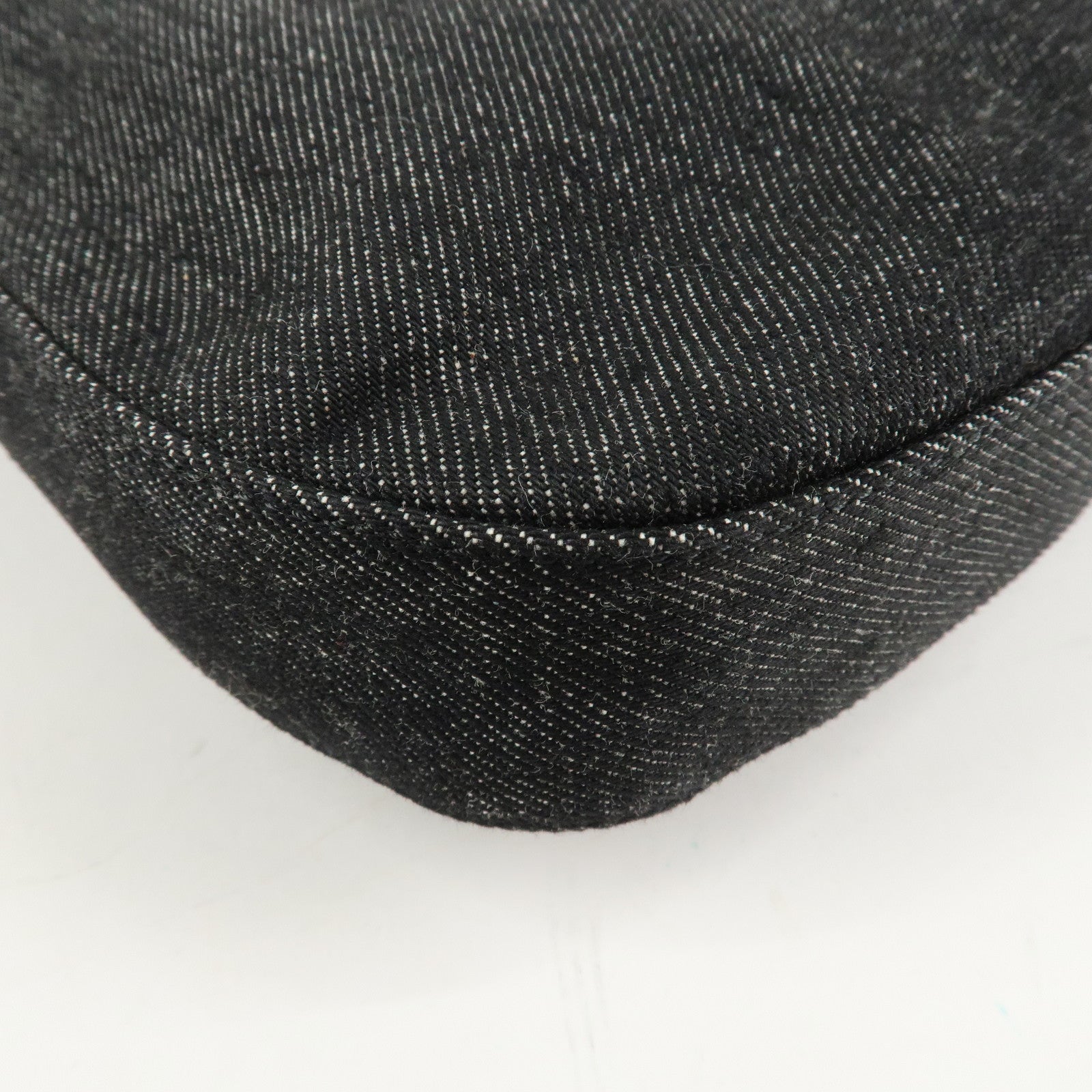 Christian Dior Maris Pearl Denim Shoulder Bag Hand Bag Black Used