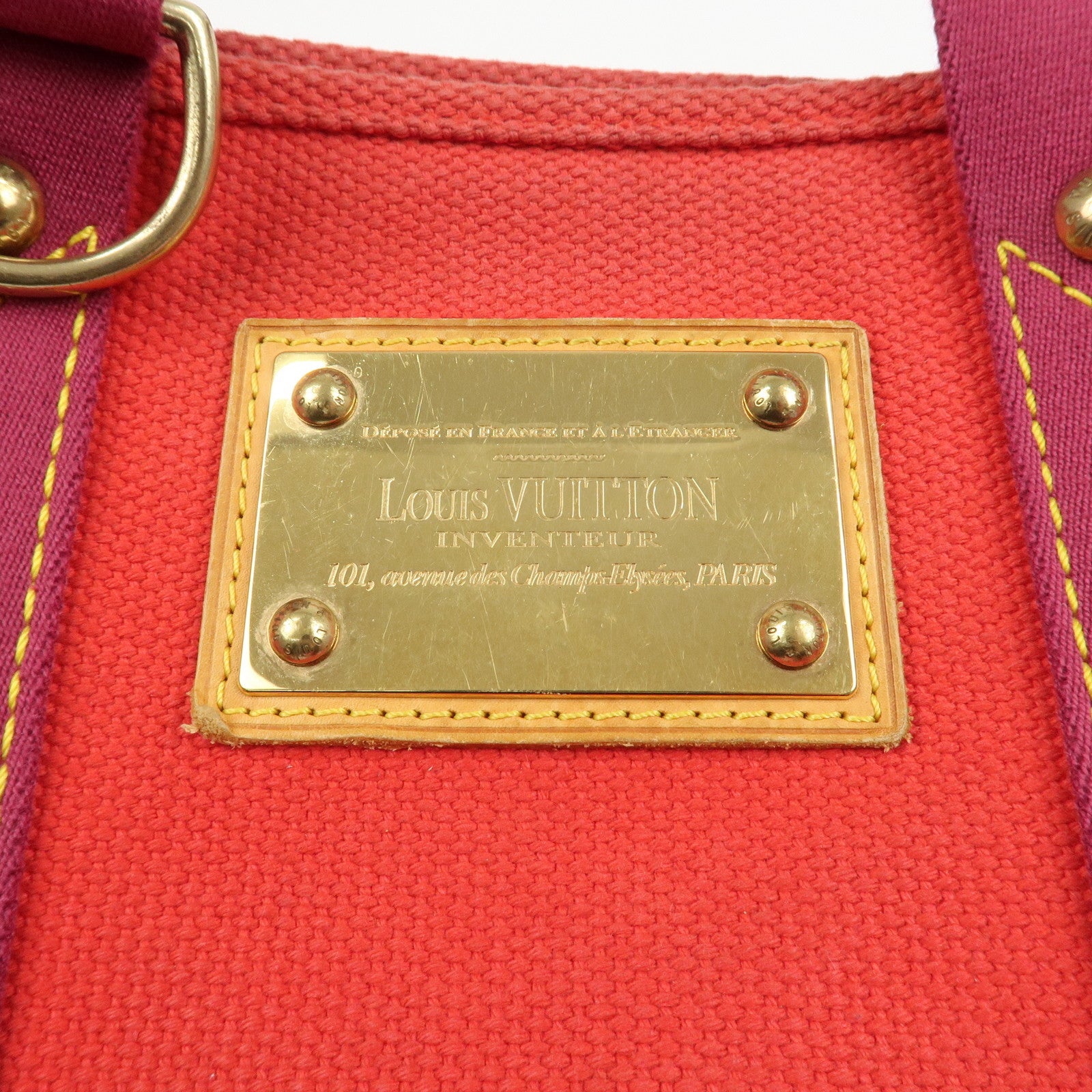 Louis Vuitton Antigua Cabas PM Hand Bag Rouge M40037