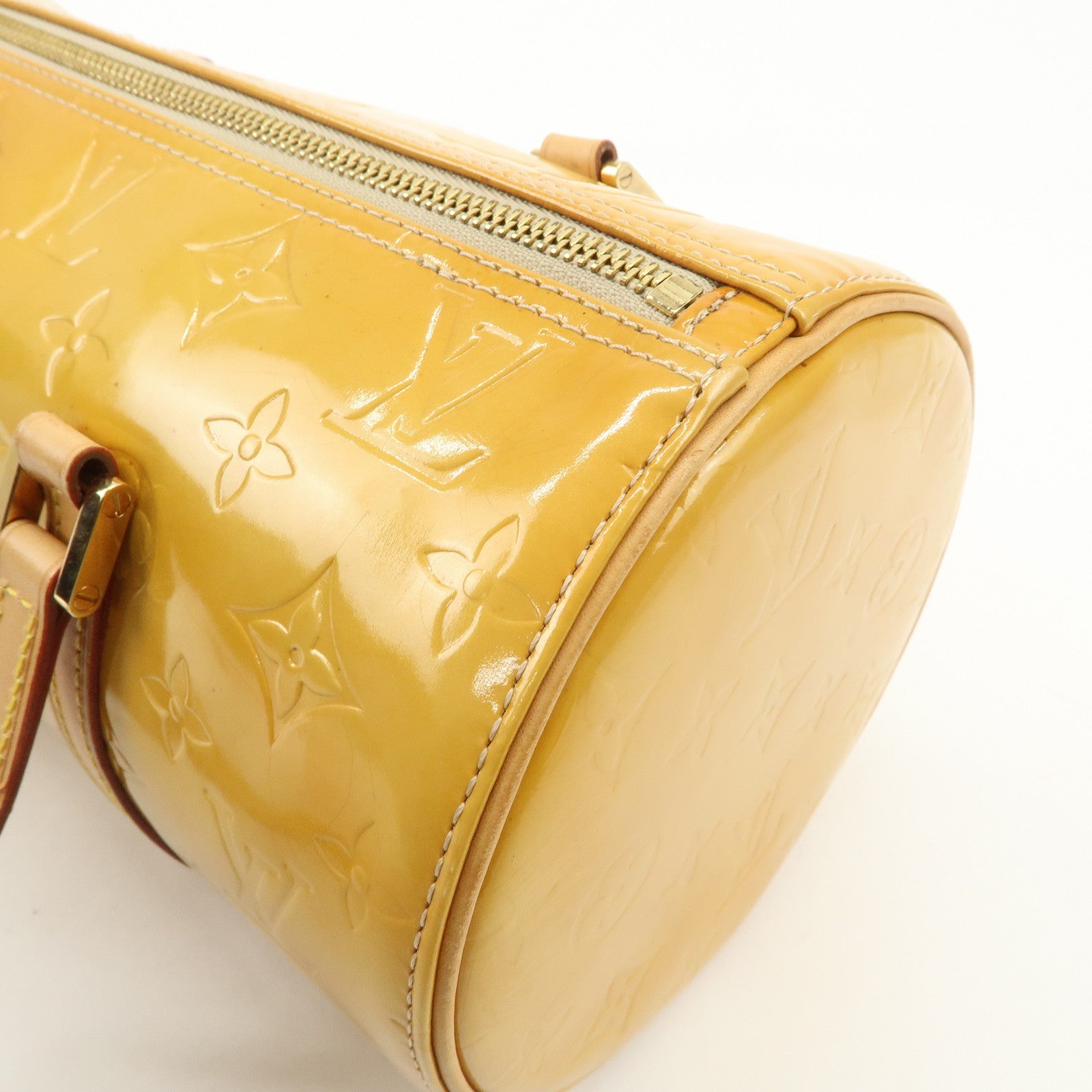 Louis Vuitton Monogram Vernis Leather Bedford Hand Bag Beige M91329