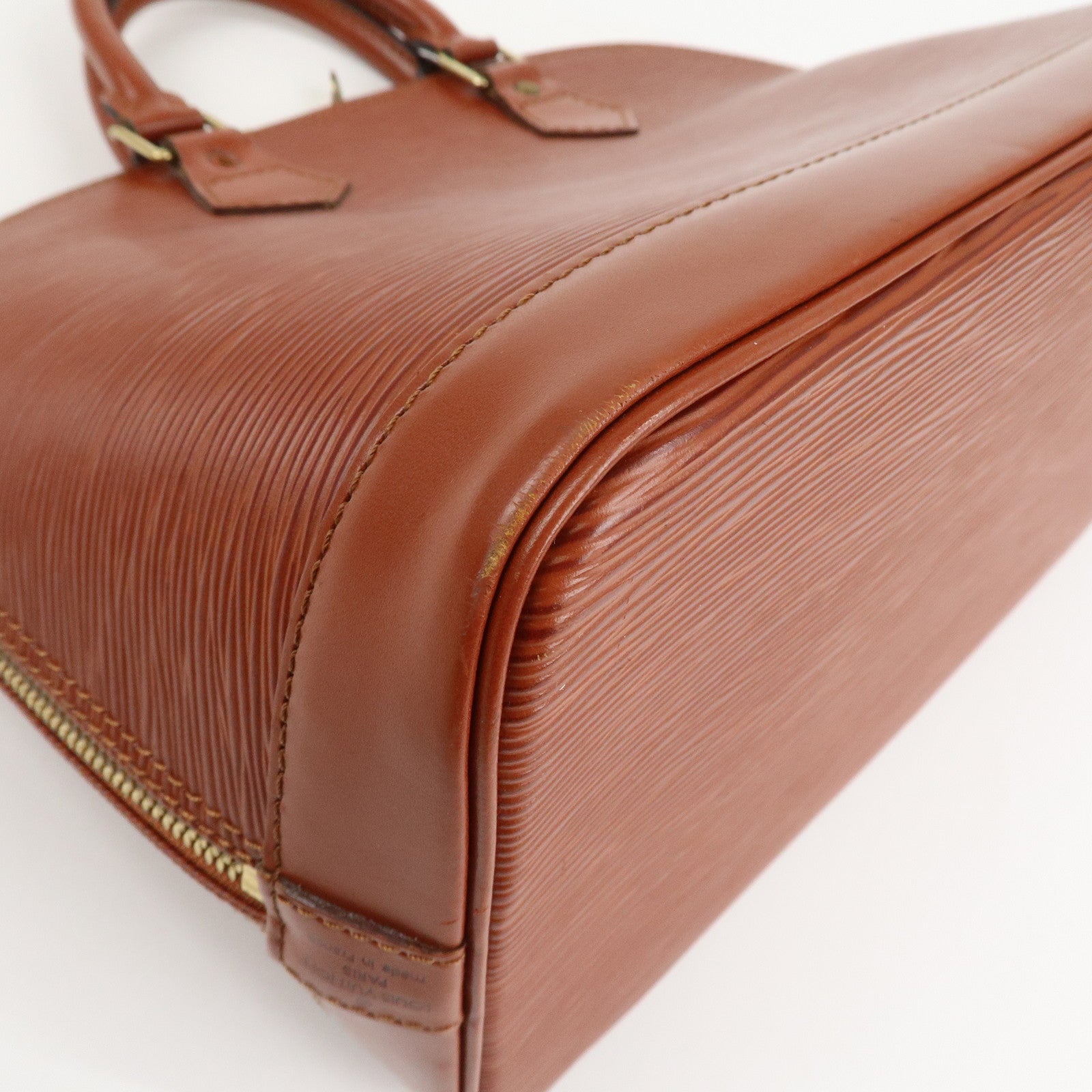 Louis Vuitton Epi Leather Alma Hand Bag Kenya Brown M52143 Used