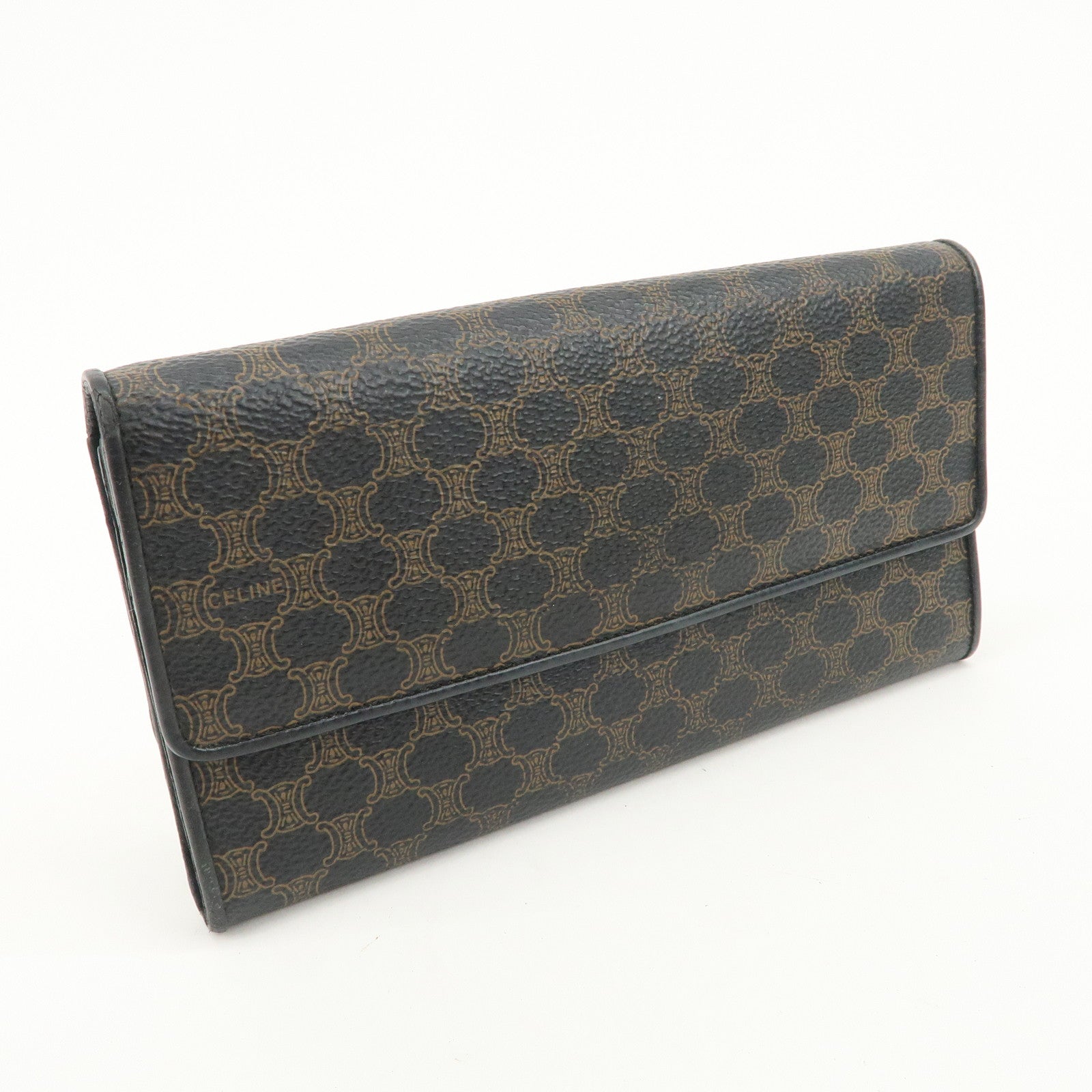 Celine Macadam Set of 2 PVC Long Wallet Brown Black