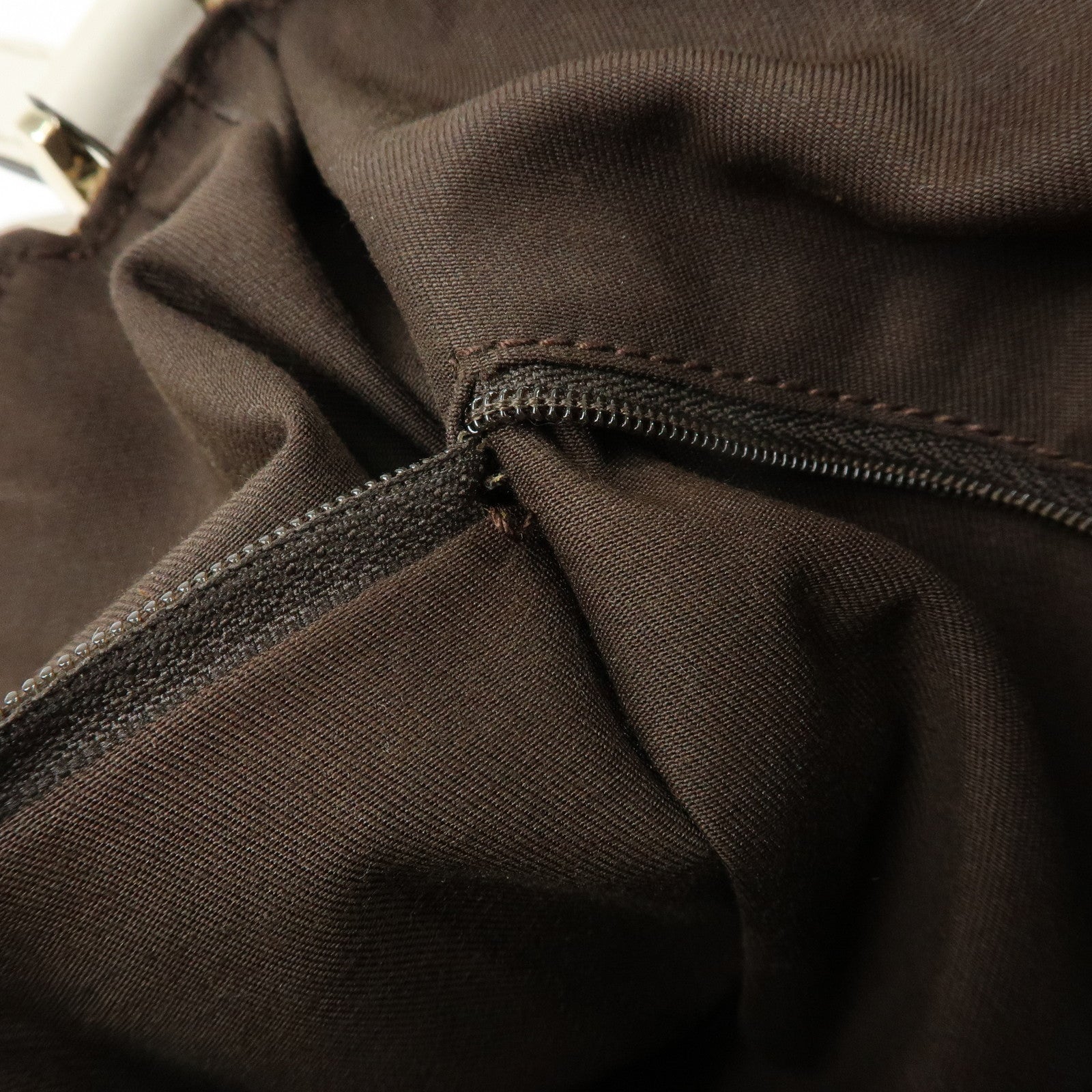 GUCCI Abbey GG Canvas Leather Shoulder Bag Beige White 203257