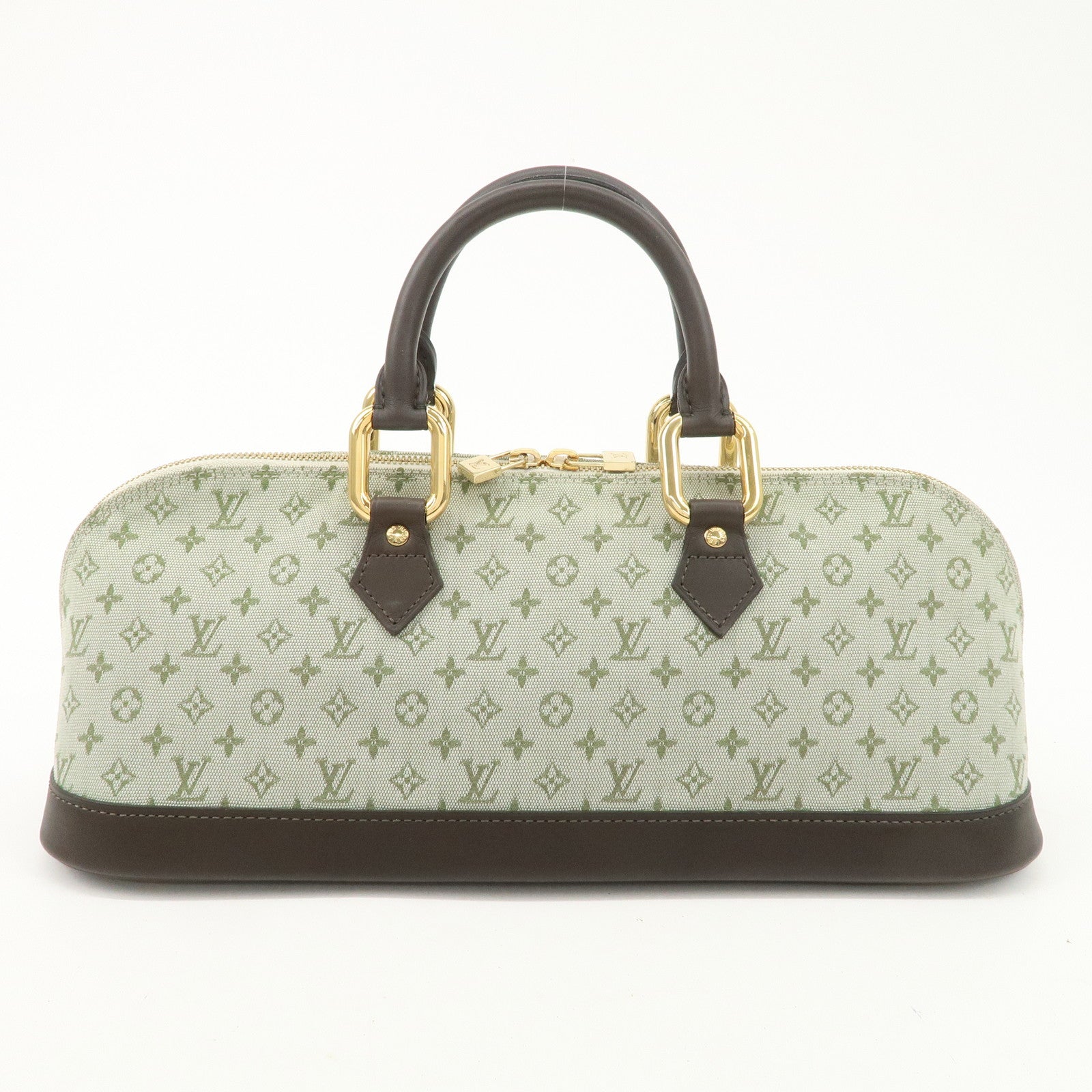 Louis Vuitton Monogram Mini Canvas Alma Long Hand Bag Khaki M92206 Used
