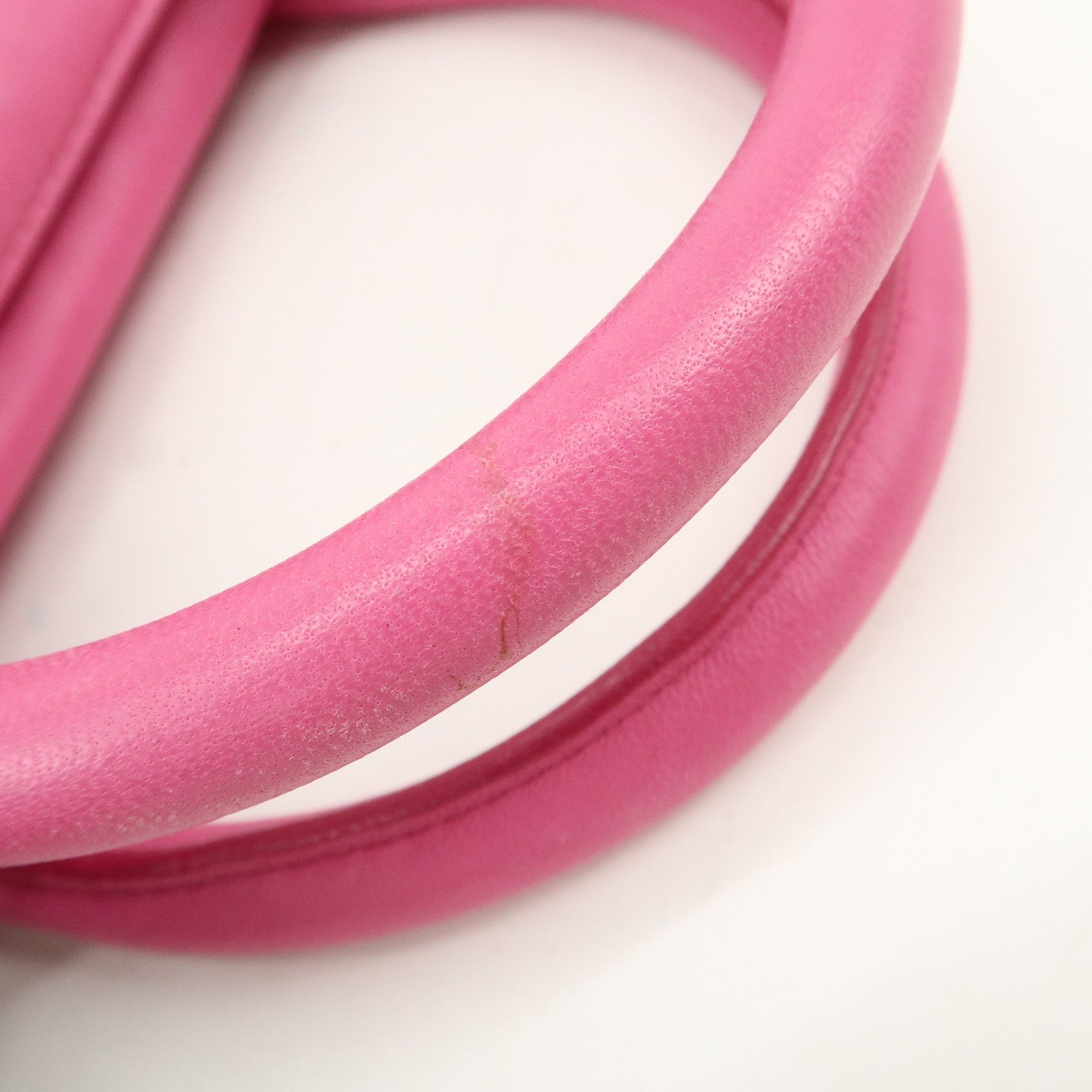 MIU MIU Logo Leather 2Way Bag Hand Bag Shoulder Bag Pink RL0048