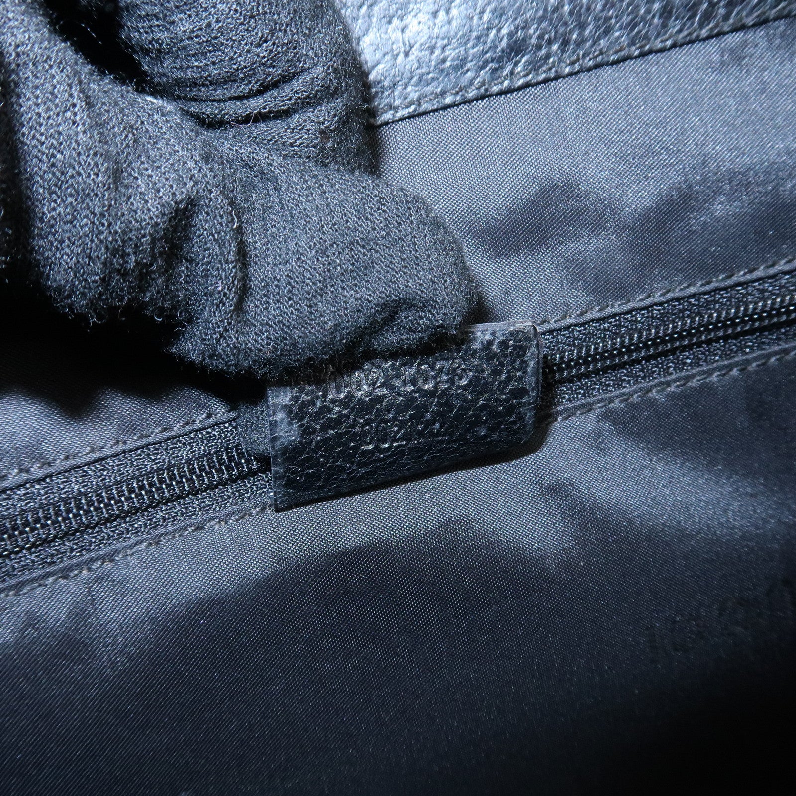 GUCCI Jackie Leather Shoulder bag Tote Bag 002.1073 Black Silver HDW Used