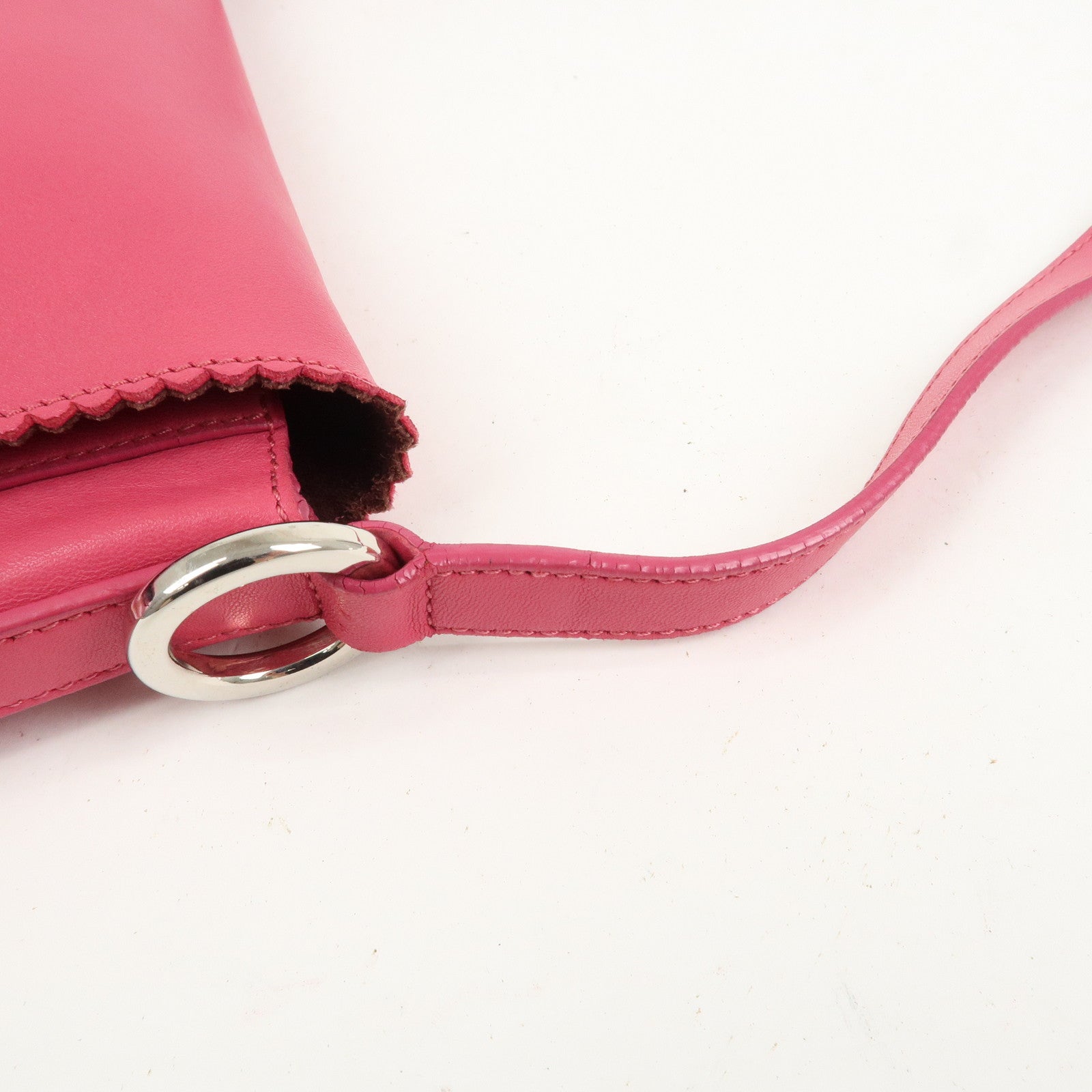 LOEWE Anagram Leather Shoulder Bag Crossbody Bag Pink