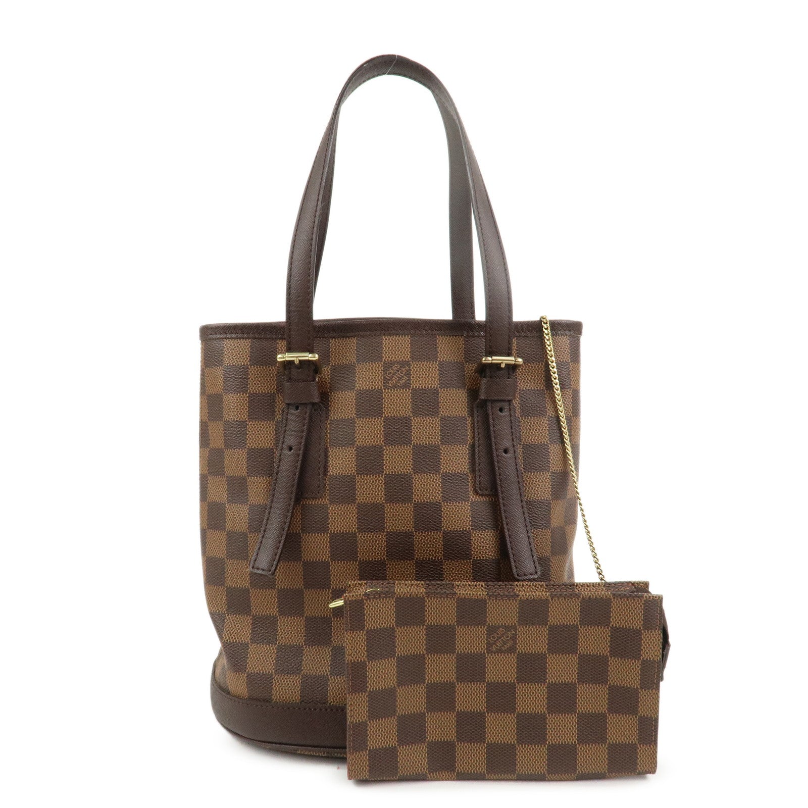 Louis Vuitton Damier Ebene Marais Tote Bag Hand Bag Brown N42240