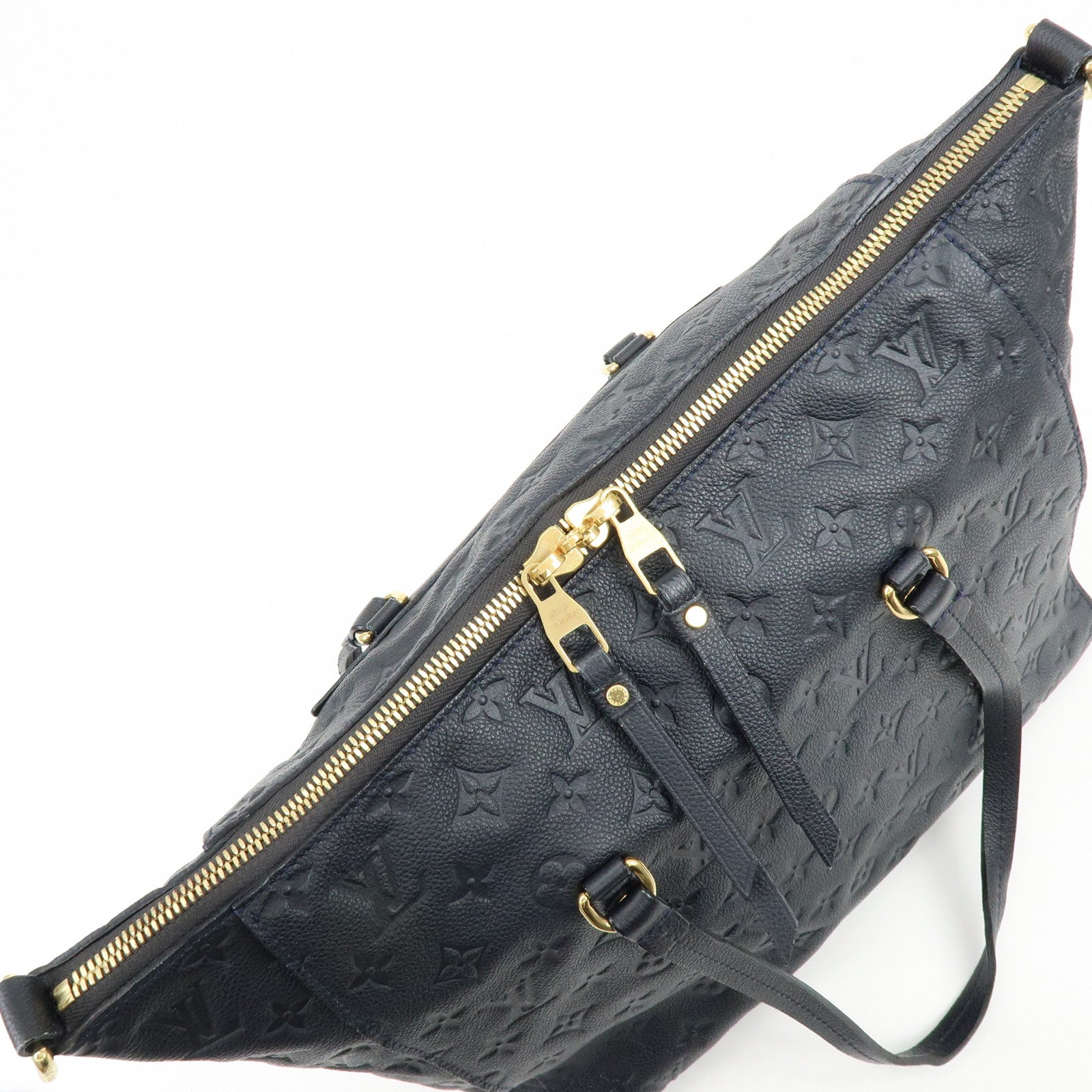 Louis Vuitton Monogram Empreinte Luminuse PM Tote Bag Navy M93410