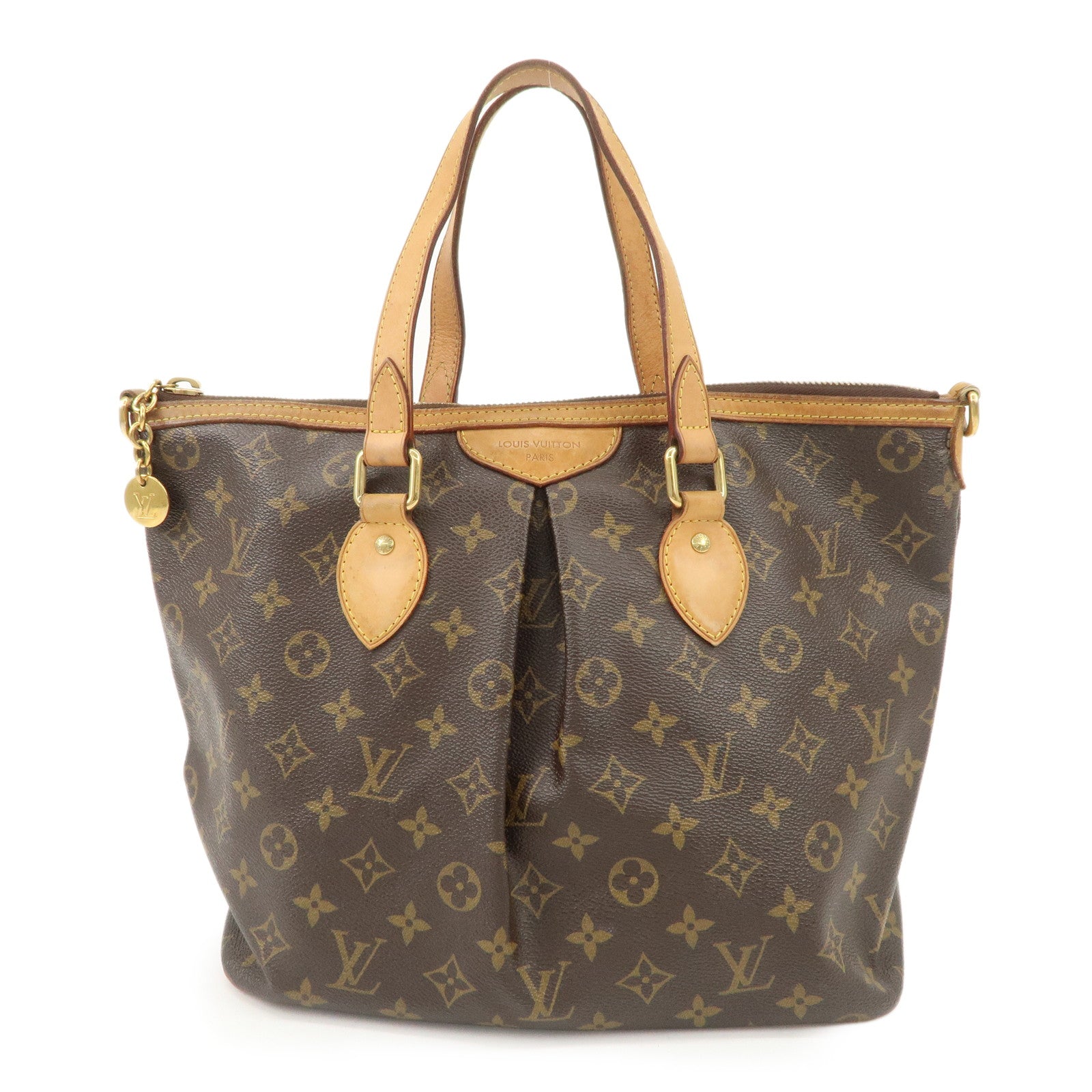 Louis Vuitton Monogram Palermo PM 2Way Hand Bag Brown M40145 Used