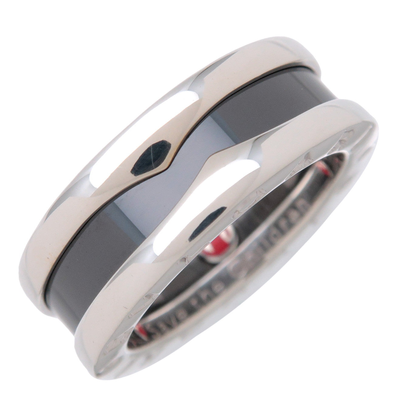 BVLGARI B-Zero1 Save the Children Ring SV925 Black Ceramic US4.5