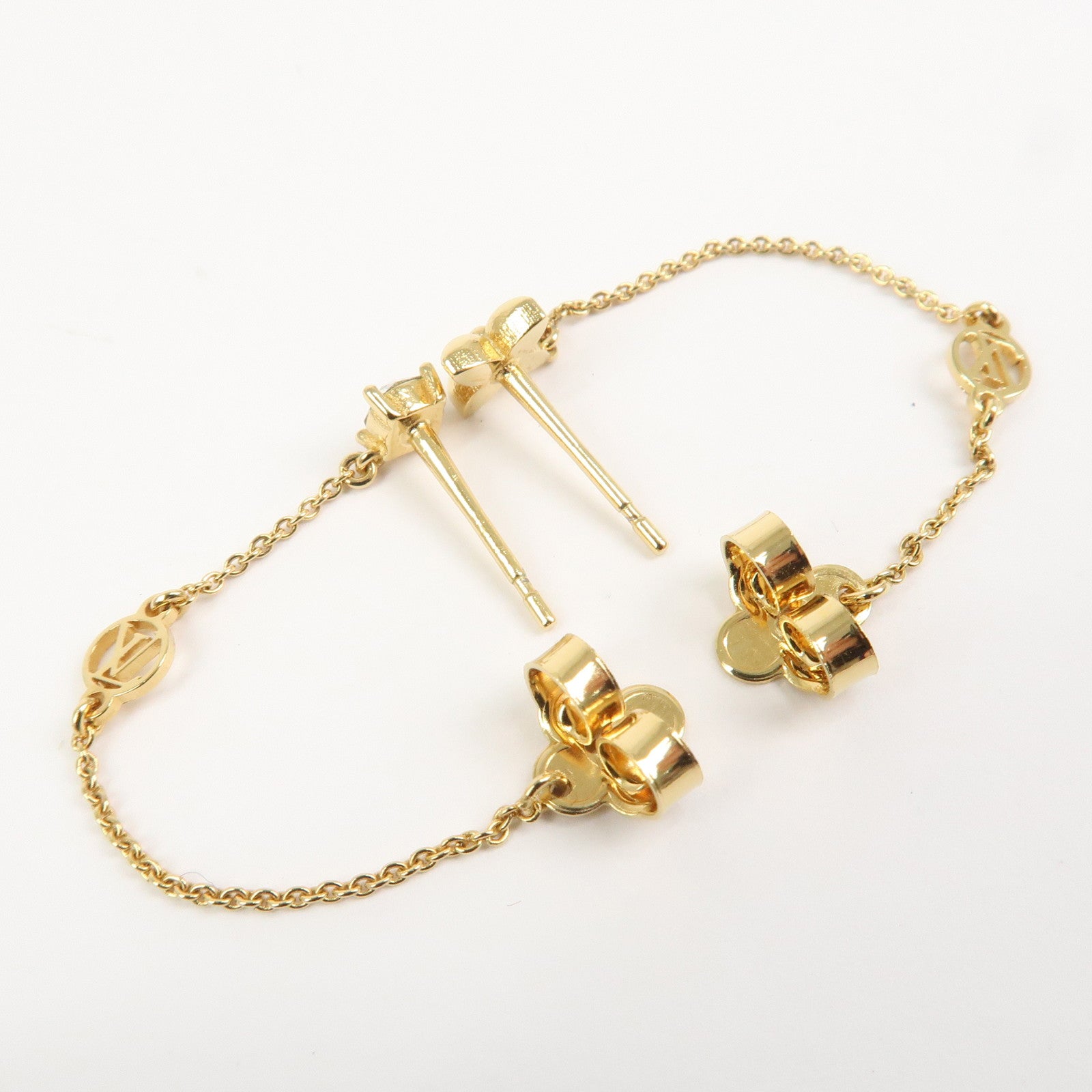 Louis Vuitton Puce d’Oreille Petit Louis Metal Earring Gold M00390