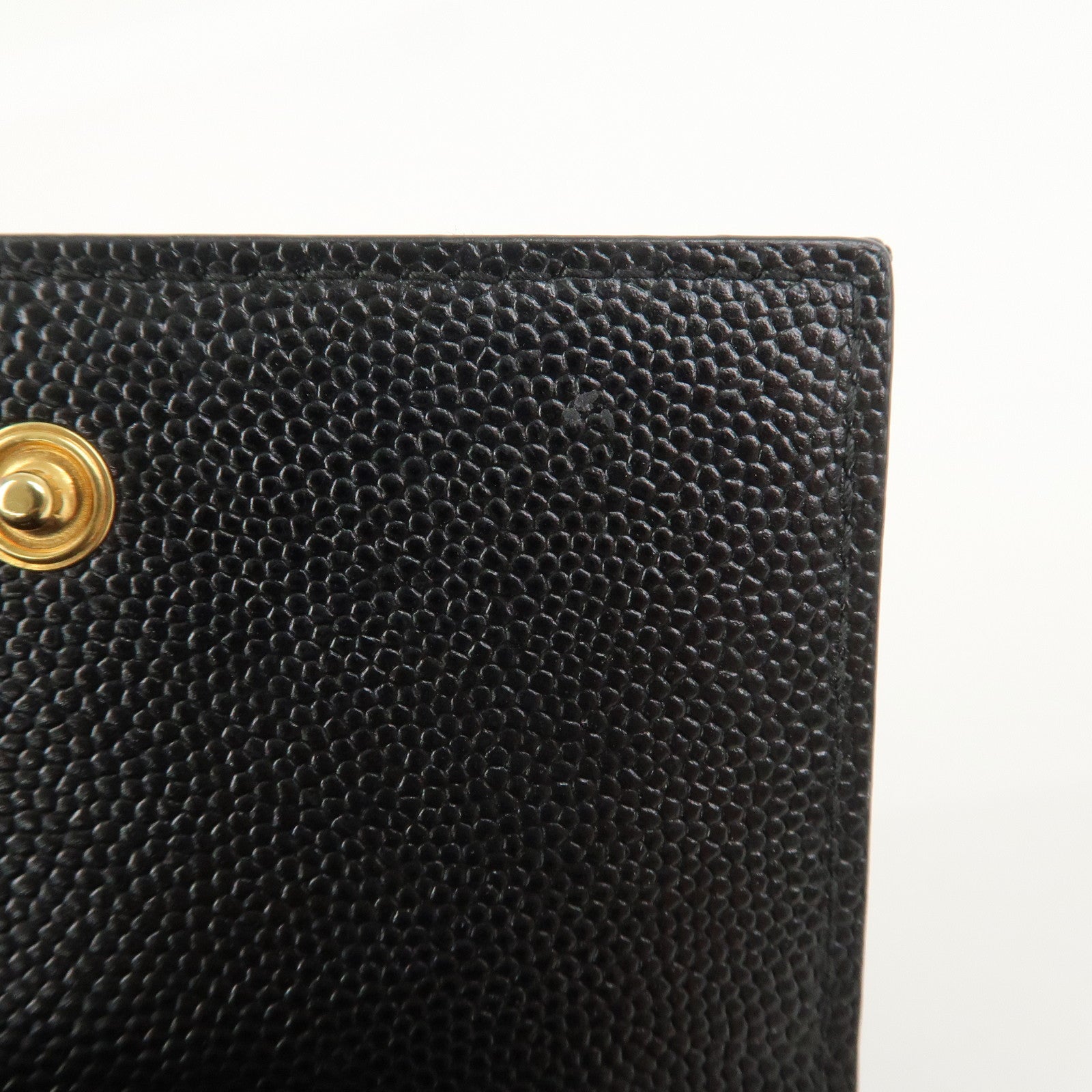 SAINT LAURENT PARIS Leather Key Case Key Holder Black 580656