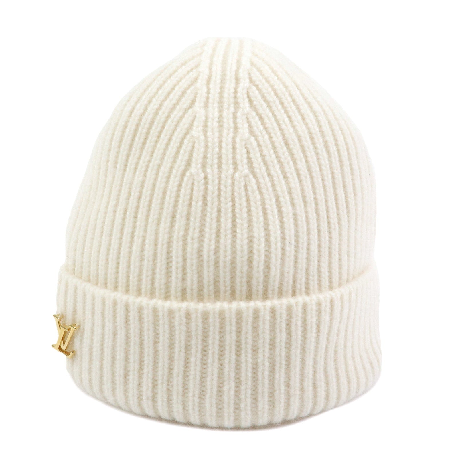 Louis Vuitton Cashmere 100% LV Spark Beanie Blanc M77882