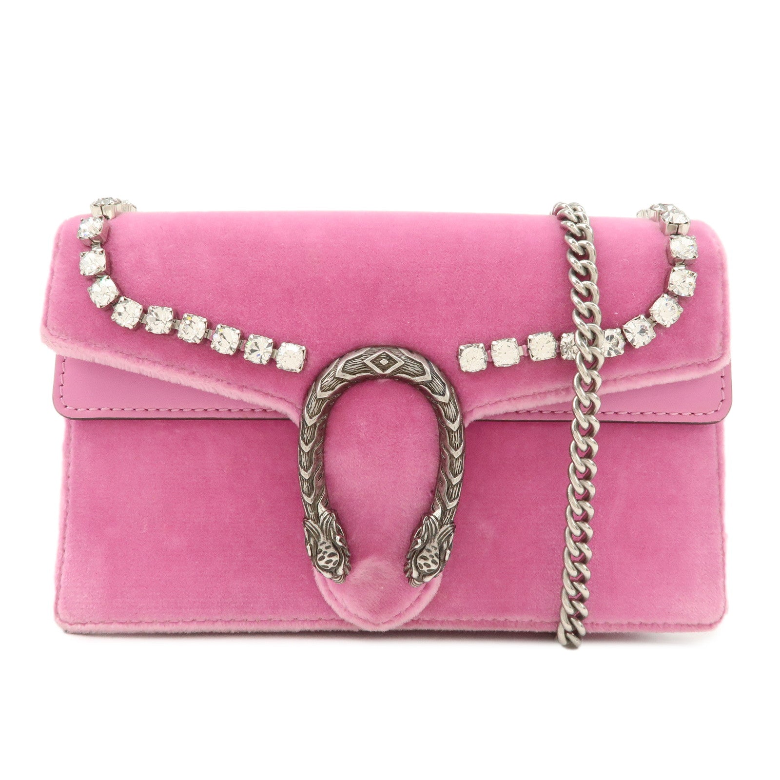 GUCCI Dionysus Super Mini Bag Leather Chain Shoulder Bag 476432 Used