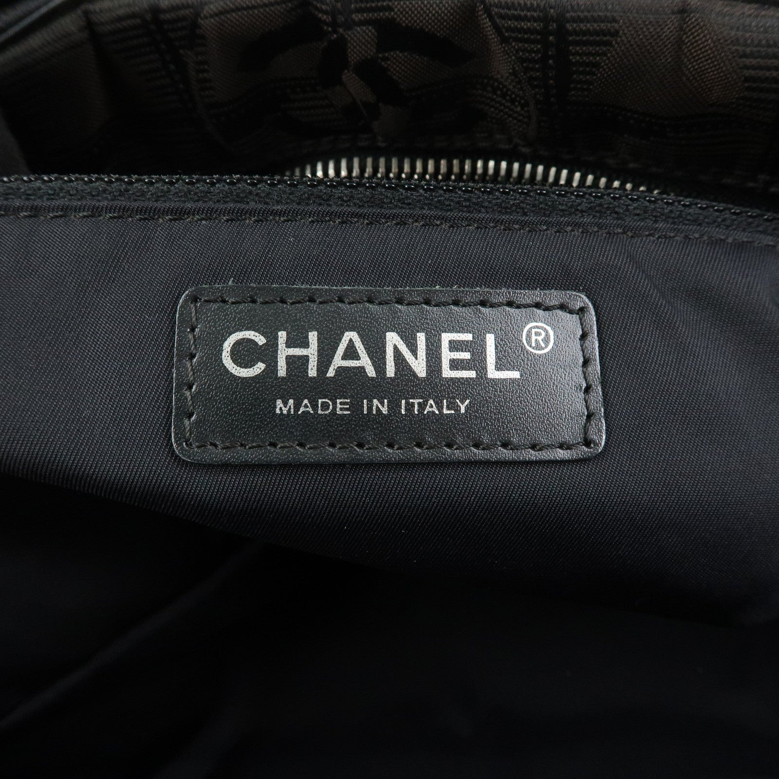 CHANEL New Travel Line Nylon Jacquard Mini Boston Bag Brown A15828