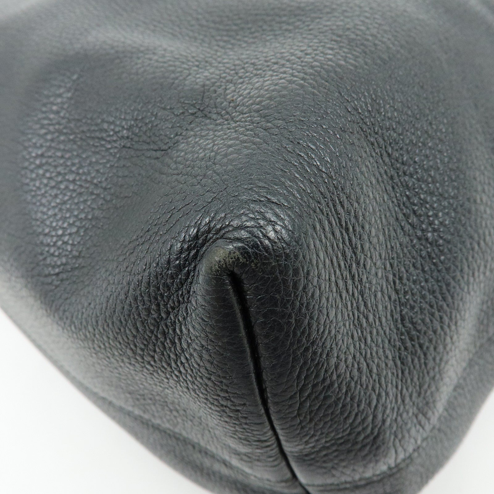 MIU MIU Leather Tote Bag Shoulder Bag Hand Black RR1934