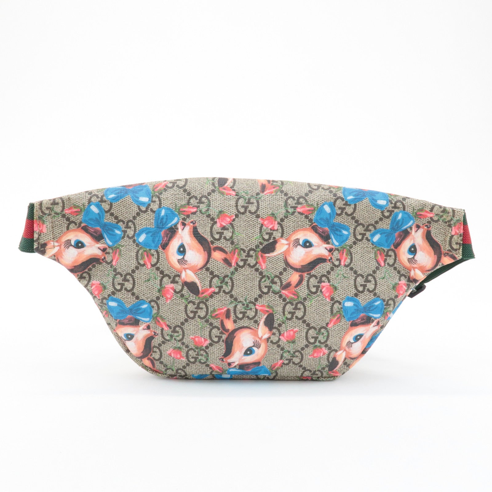 GUCCI GG Supreme Childrens Bambi Floral Waist Bag Beige Pink 502095 Used