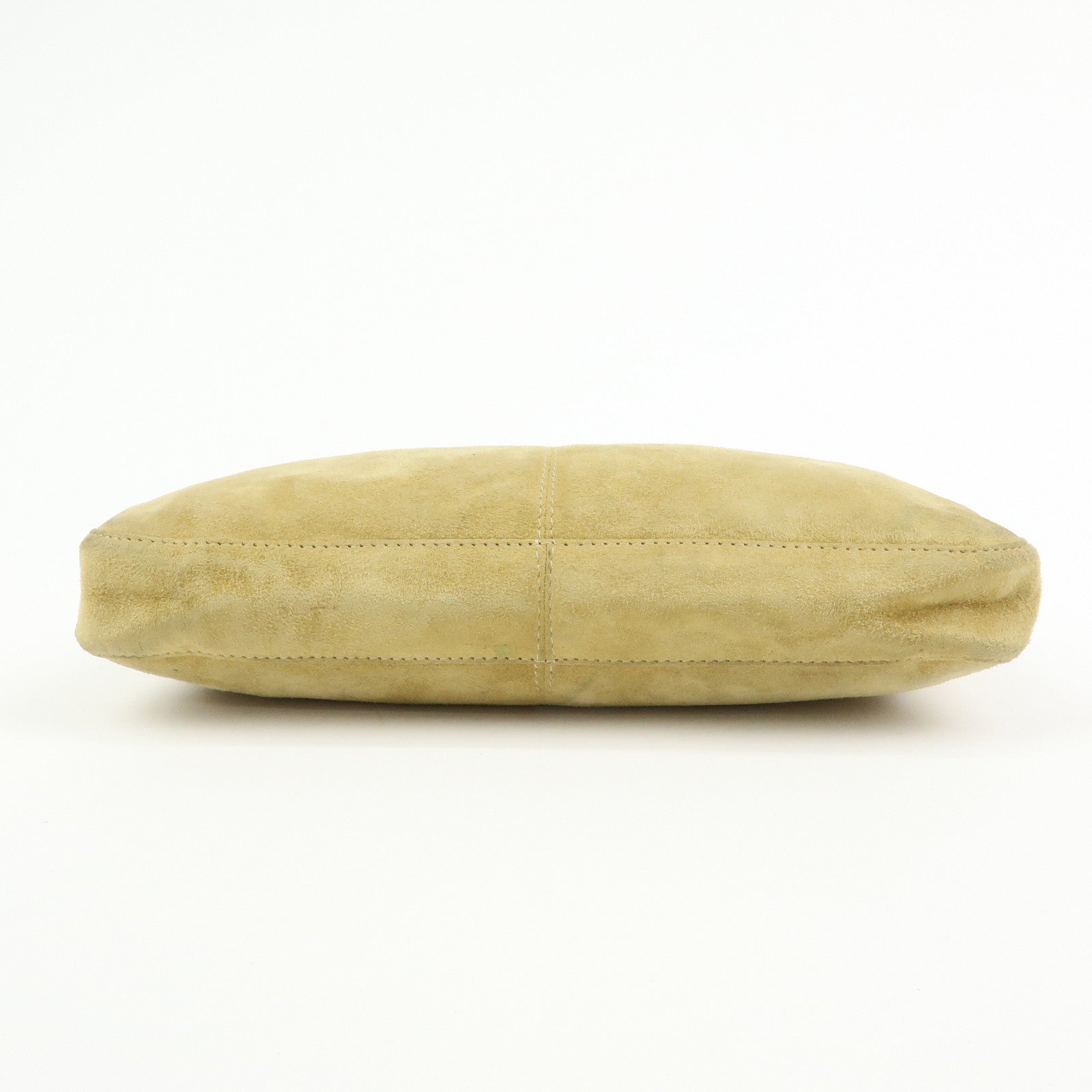 FENDI Suede Leather Shoulder Bag Hand Bag Yellow Beige 26569