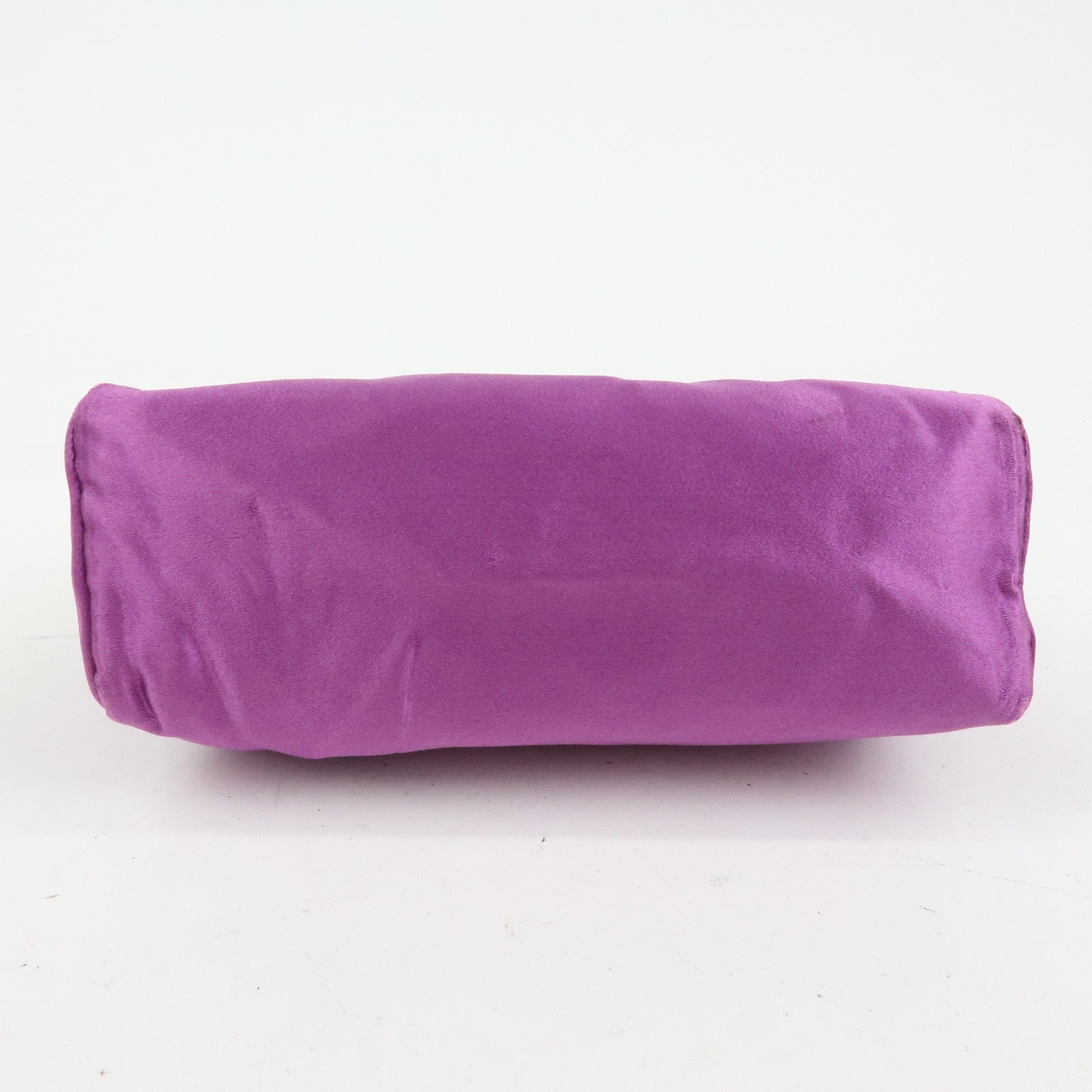 PRADA Triangle Logo Satin Mini Hand Bag Pochette Pouch Purple