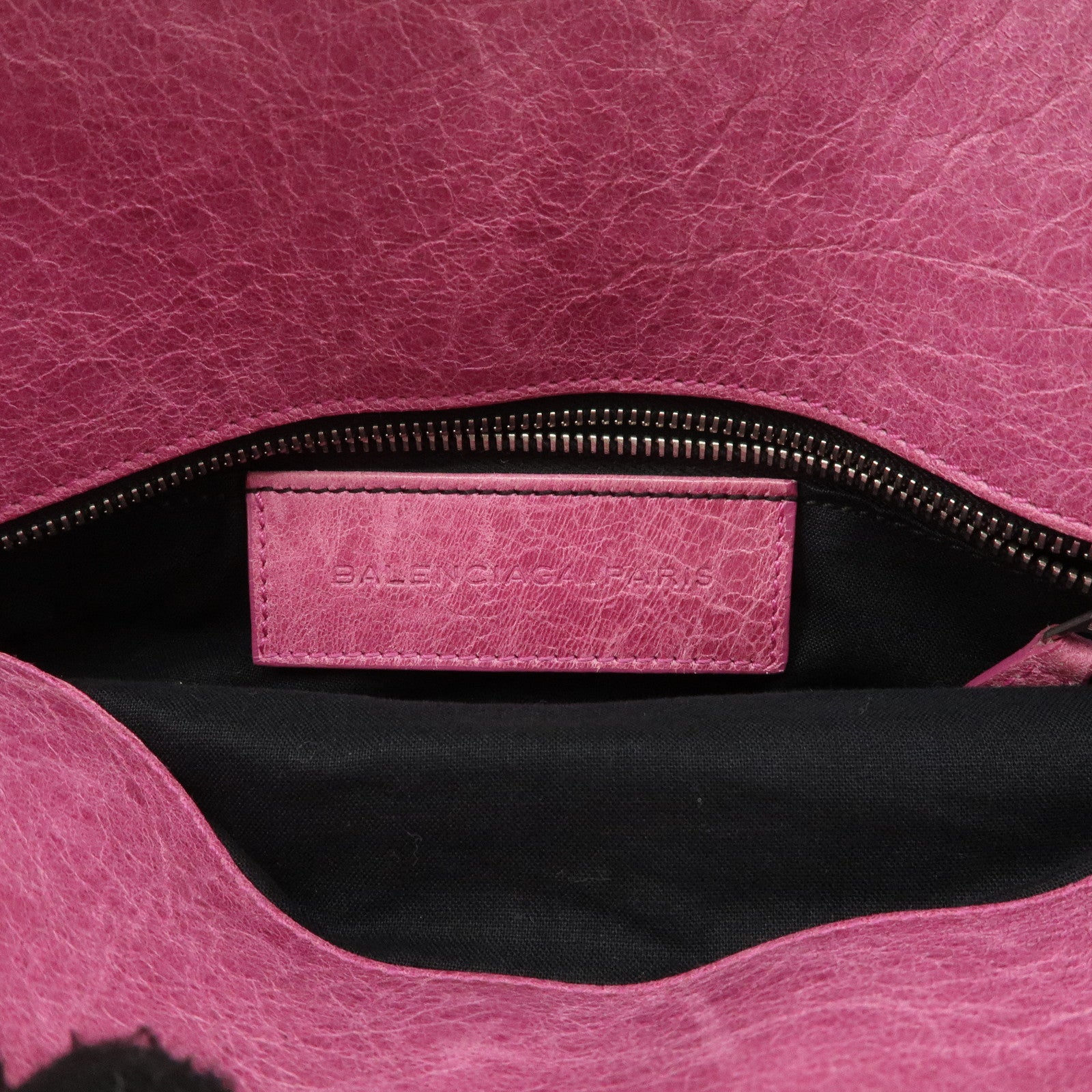BALENCIAGA The Giant Slim Leather Shoulder Bag Hand Bag Pink 192911 Used
