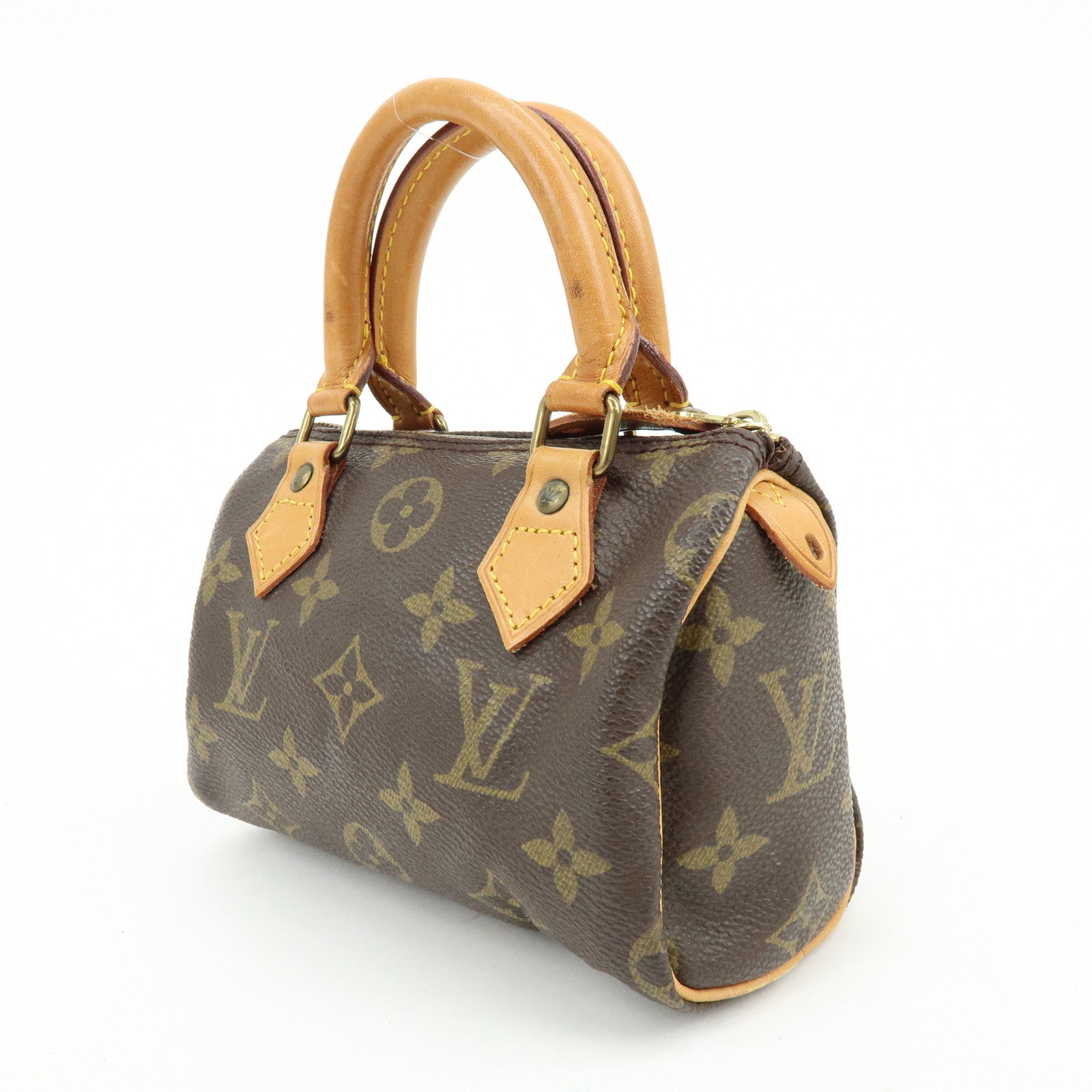 Louis Vuitton Monogram Mini Speedy Hand Bag Brown M41534
