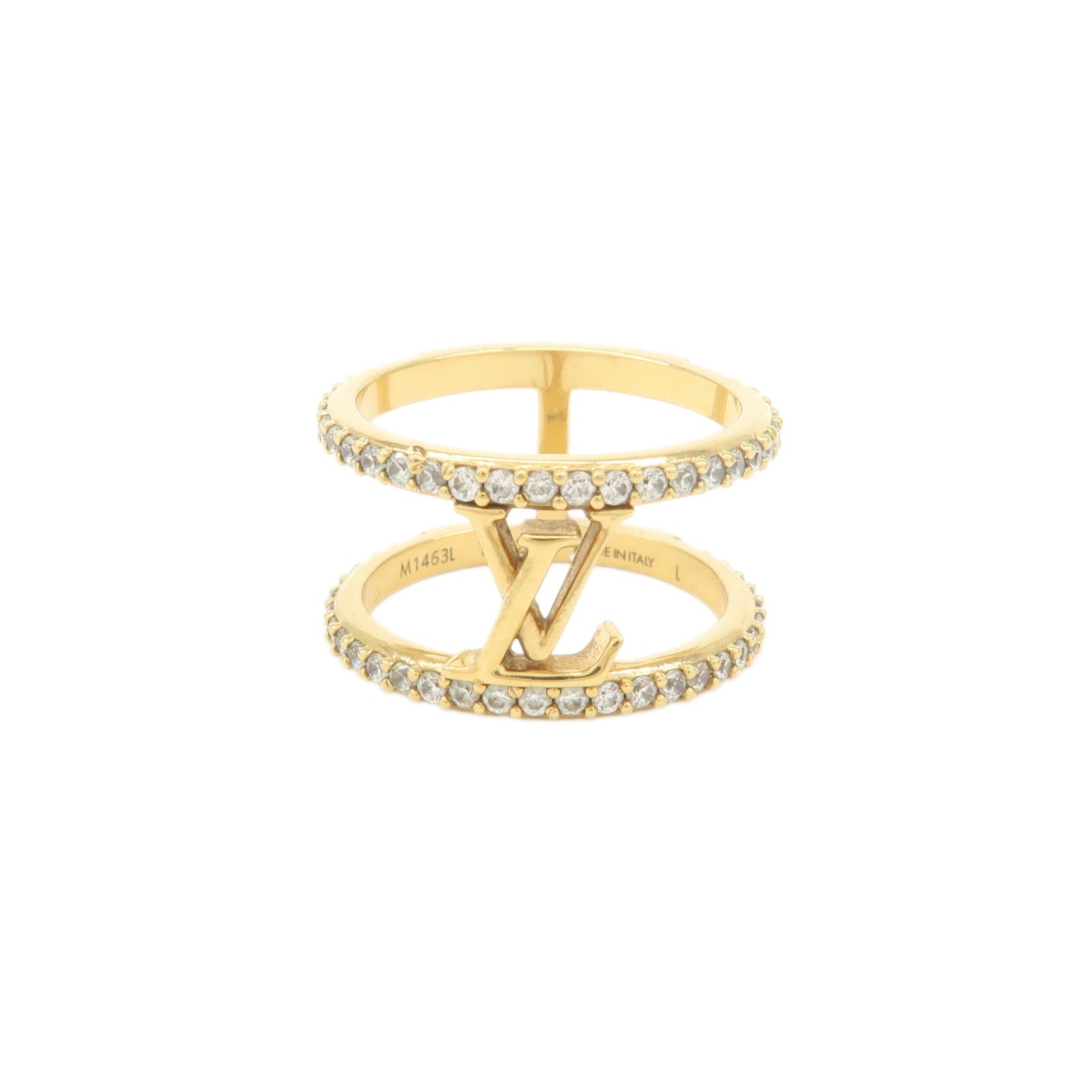 Louis Vuitton LV Iconic Strass Metal Ring L Gold M1463L