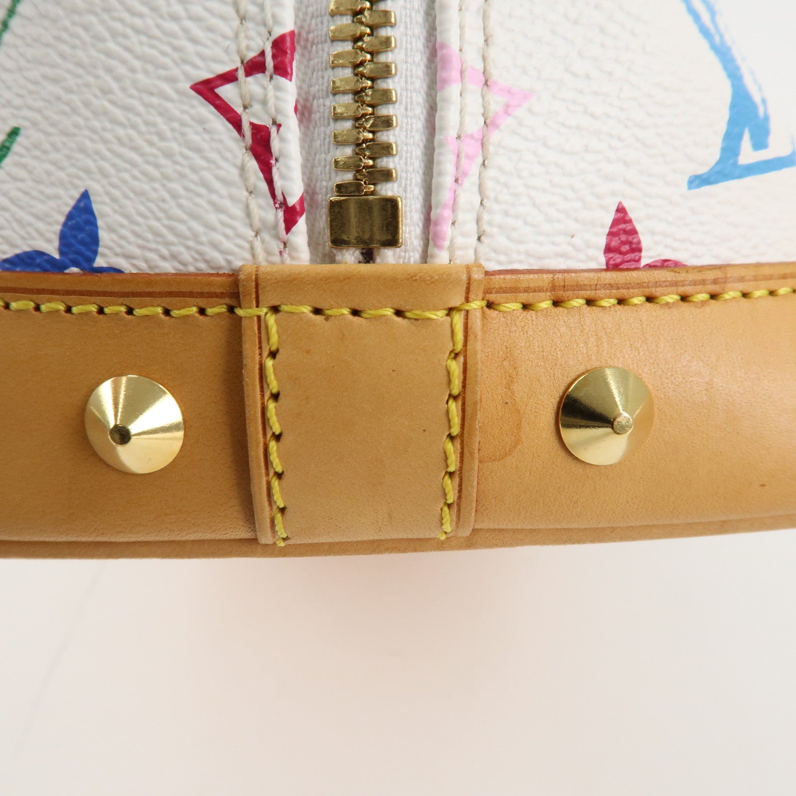 Louis Vuitton Monogram Multicolor Alma Hand Bag Blanc M92647 Used