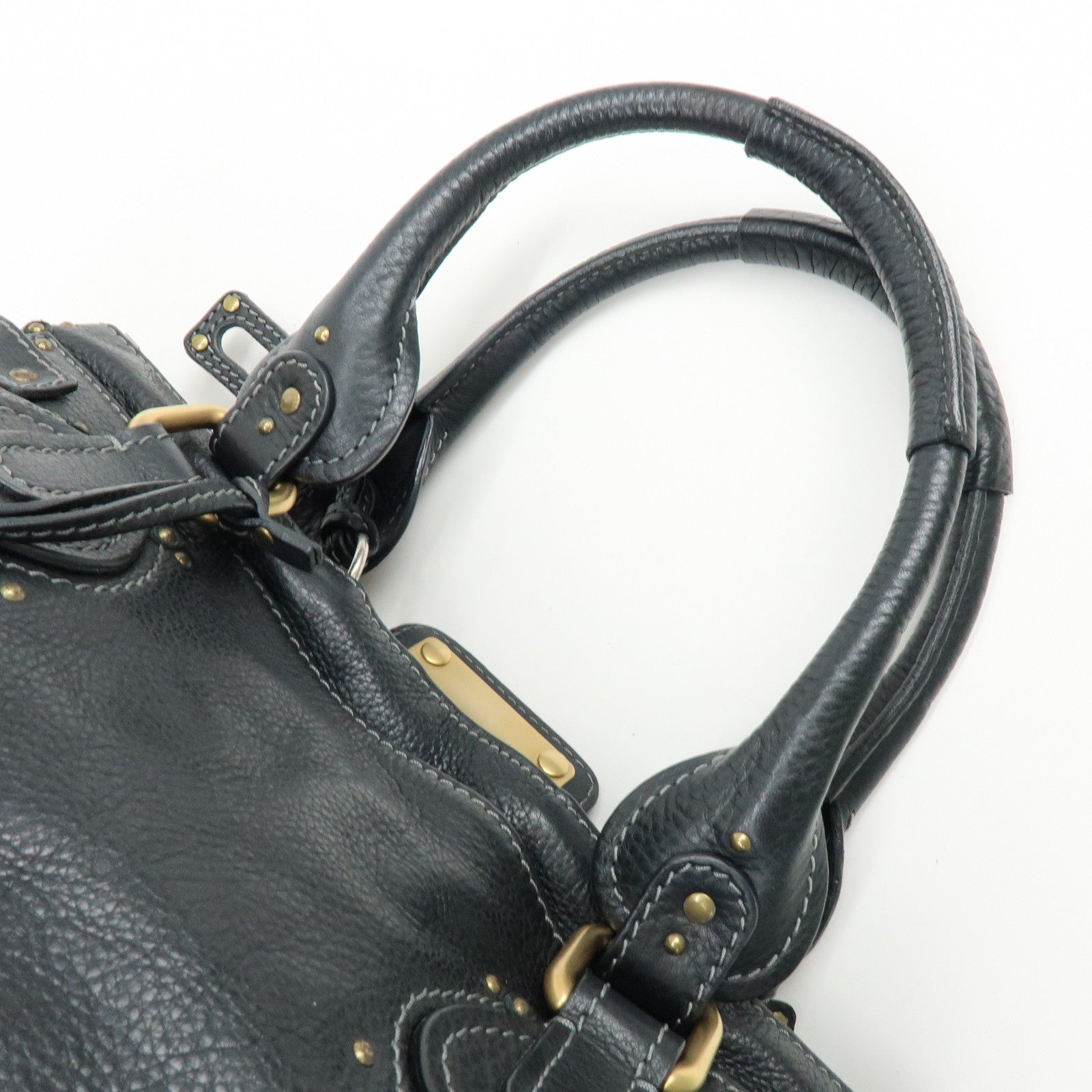 Chloe Paddington Leather Hand Bag Shoulder bag Black