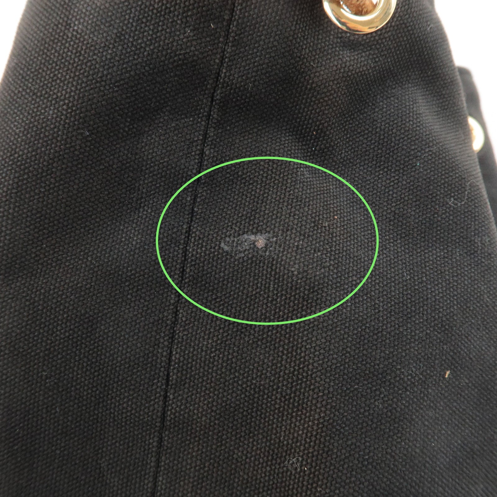 HERMES Canvas Leather Porochon Mimil PM Shoulder Bag Brown Used