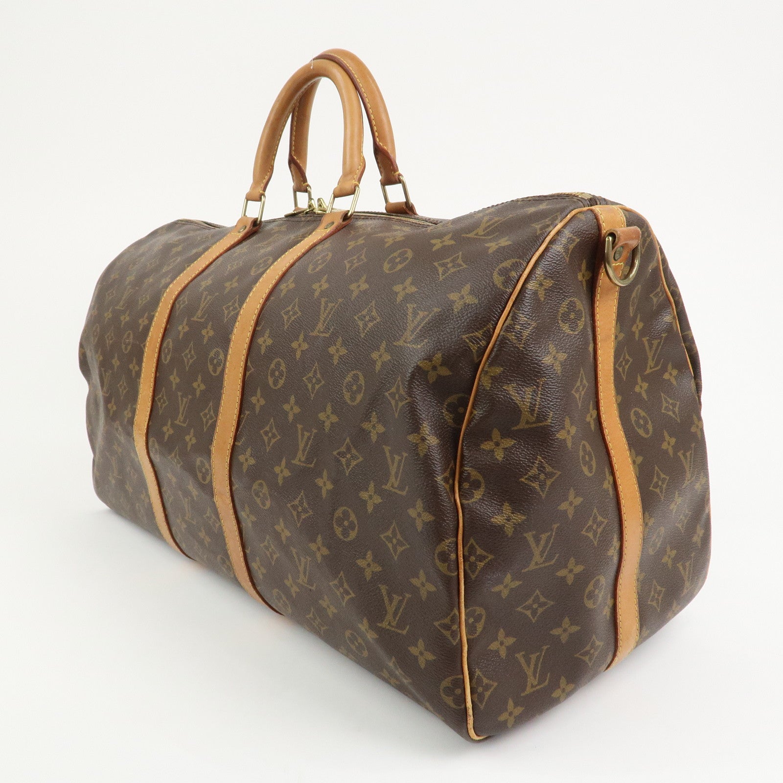 Louis Vuitton Monogram Keep All 55 Bandouliere Boston Bag M56714