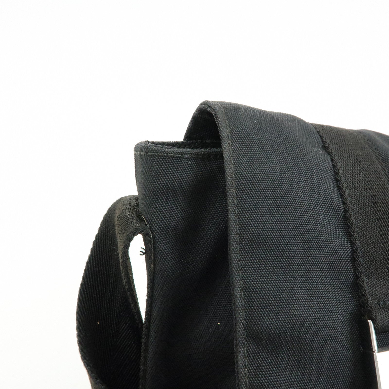 GUCCI Nylon Leather Shoulder Bag Crossbody Bag Black 122373